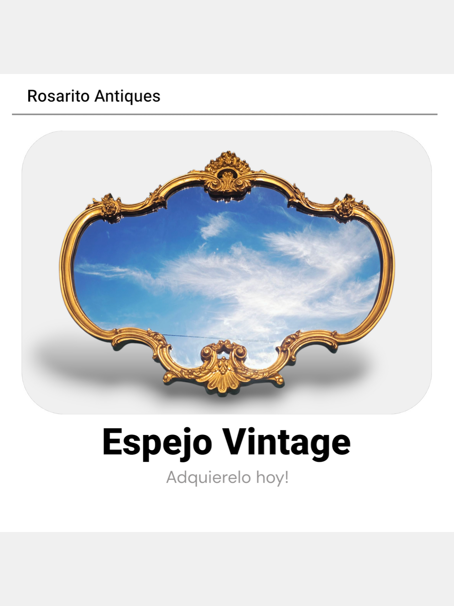 Espejo estilo antiguo color oro🍁