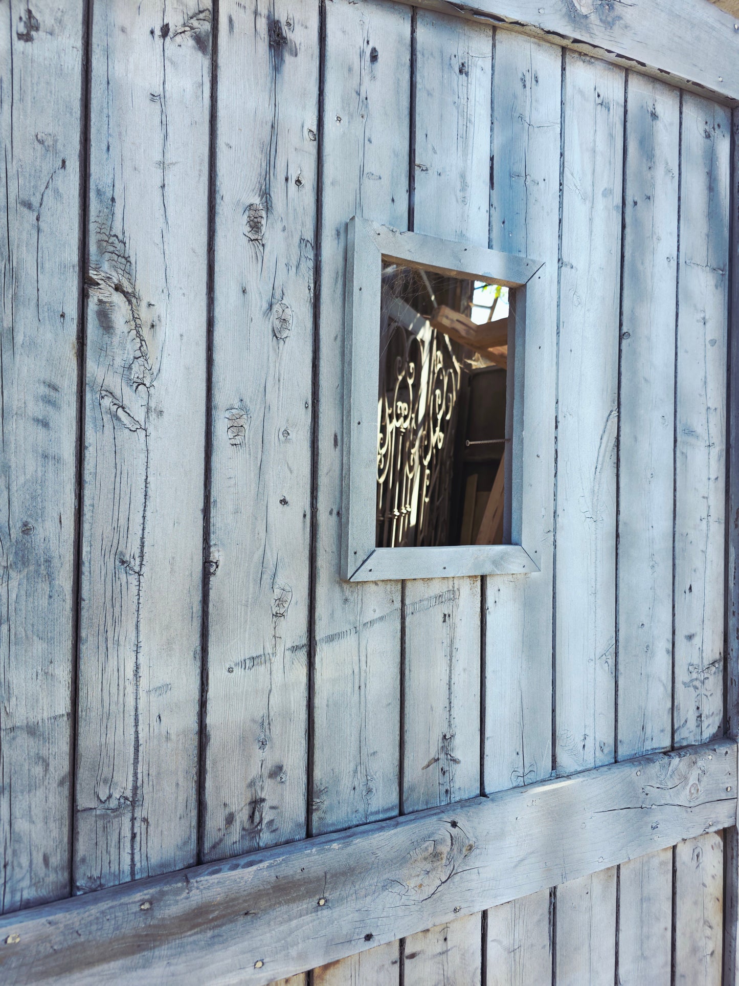 Rustic Aged Cedar Door – A Threshold of Strength and Tradition