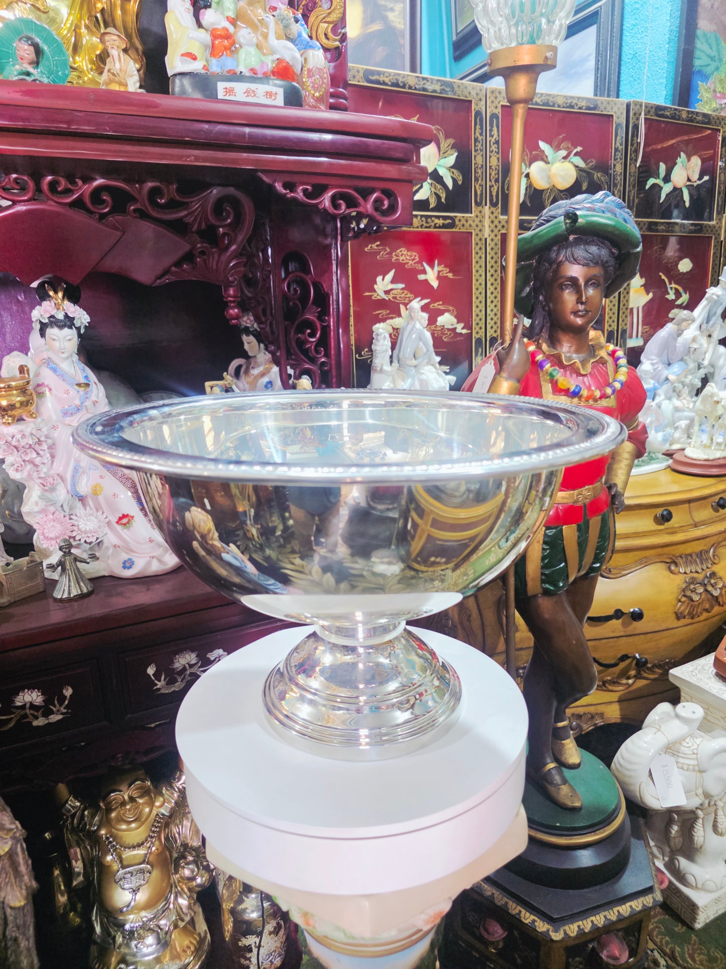 🏺✨ Vintage FB Rogers Silver Plated Victorian Style Punch Bowl Set con 12 Vasos y Vase de Servir – Total 14 Piezas ✨🏺