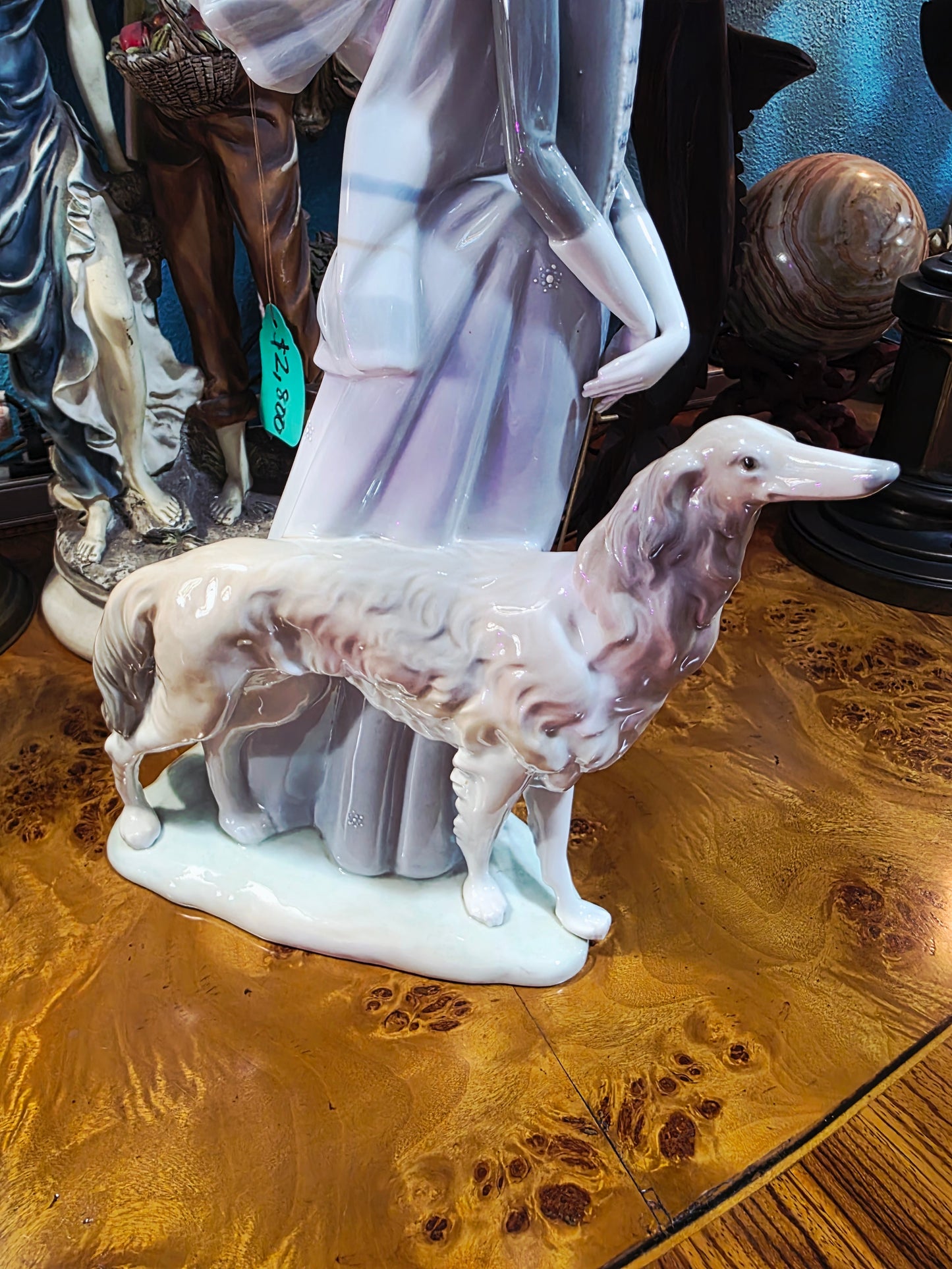 🎨 Dama Con Galgo 🐕 Lladro 4594 | Año de emisión: 1969
