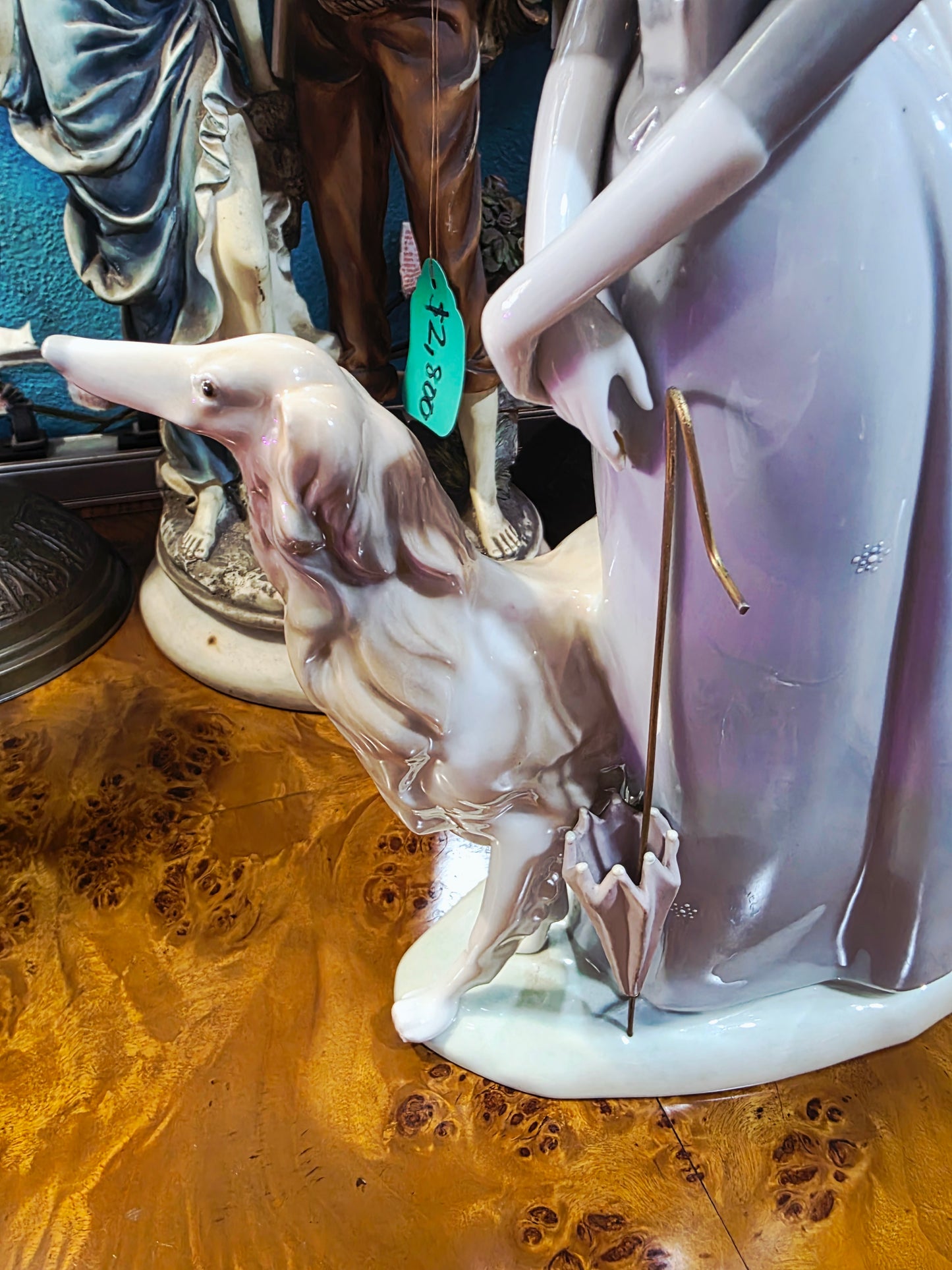 🎨 Dama Con Galgo 🐕 Lladro 4594 | Año de emisión: 1969