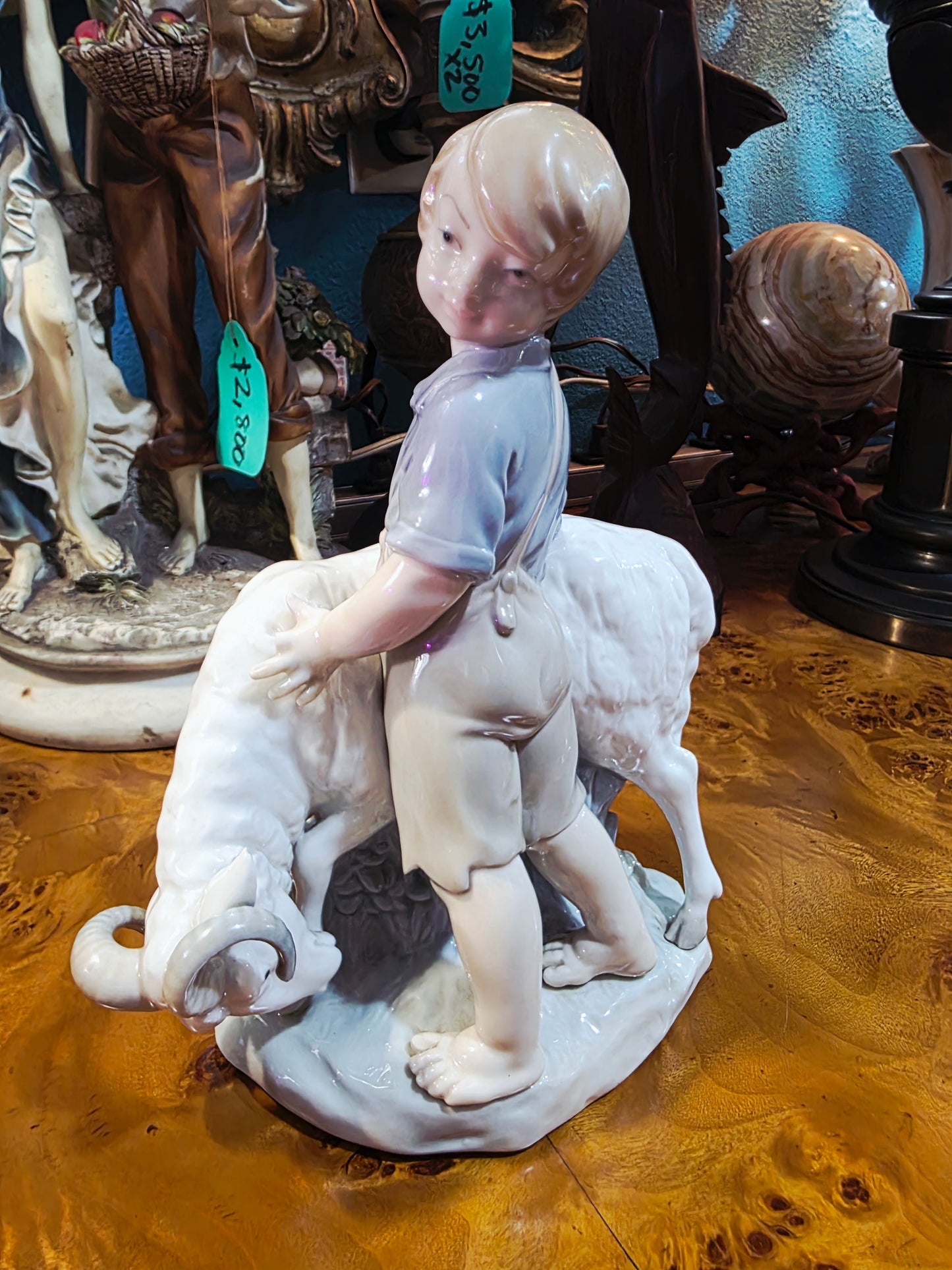 🎨 Niño con Carnero 🐏 Nao de Lladró | Año de emisión: Siglo XX