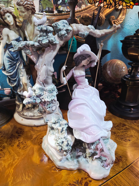 🎨 Victorian Girl on Swing 🌸 Lladro 01001297 | Year of issue: 1974