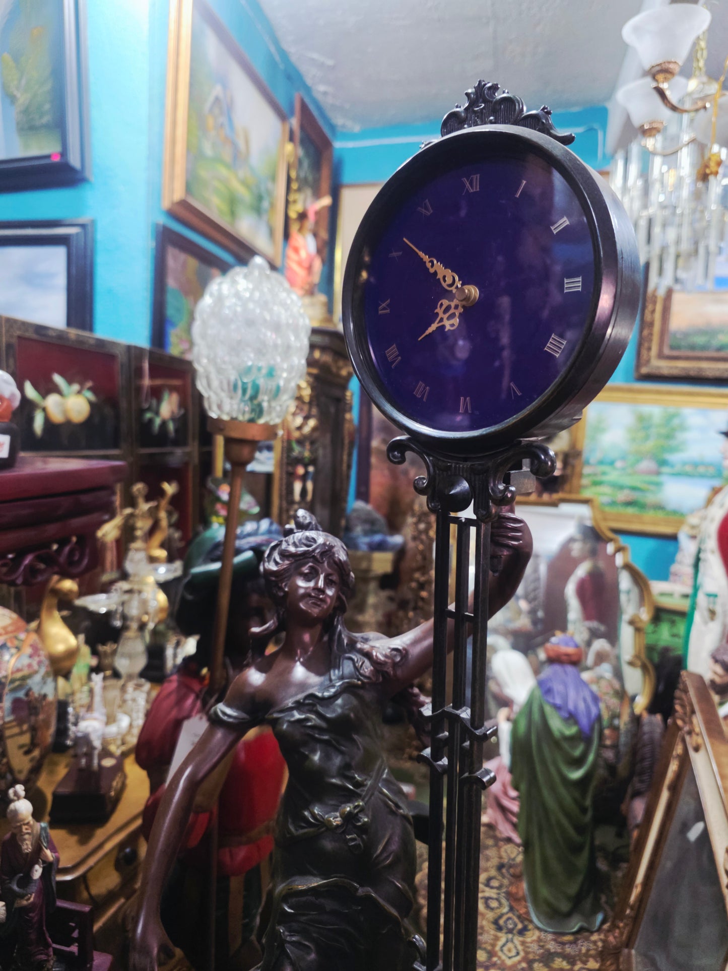 Reloj de Mesa Figural Francés – Estilo C. Moreau 🕰️