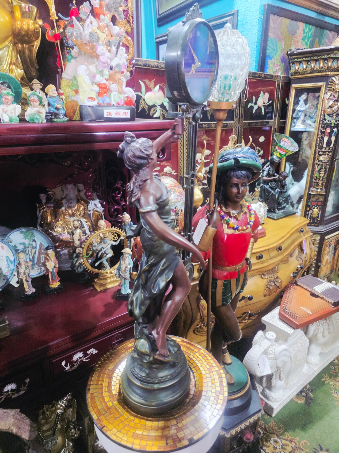 Reloj de Mesa Figural Francés – Estilo C. Moreau 🕰️