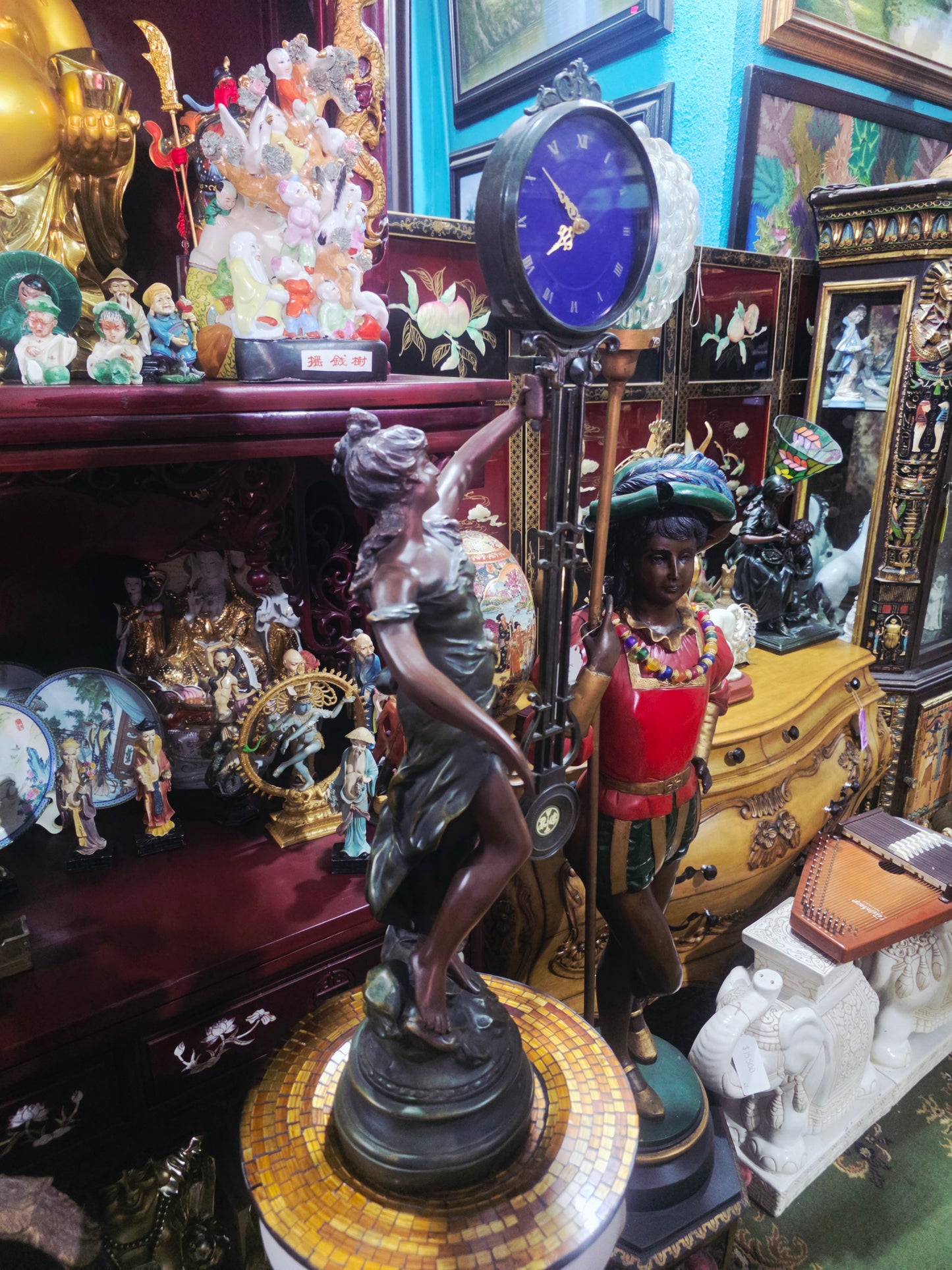 Reloj de Mesa Figural Francés – Estilo C. Moreau 🕰️