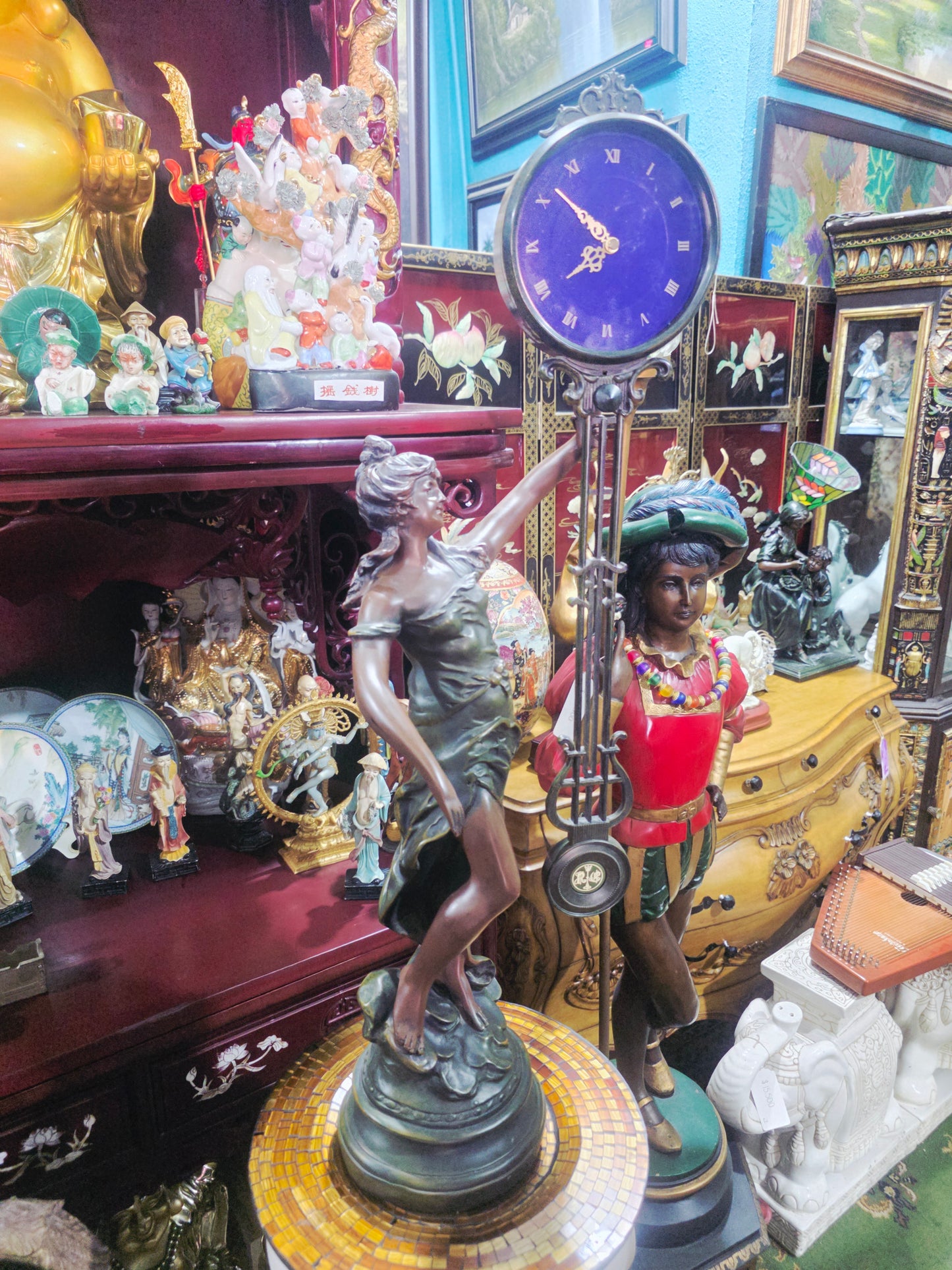 Reloj de Mesa Figural Francés – Estilo C. Moreau 🕰️