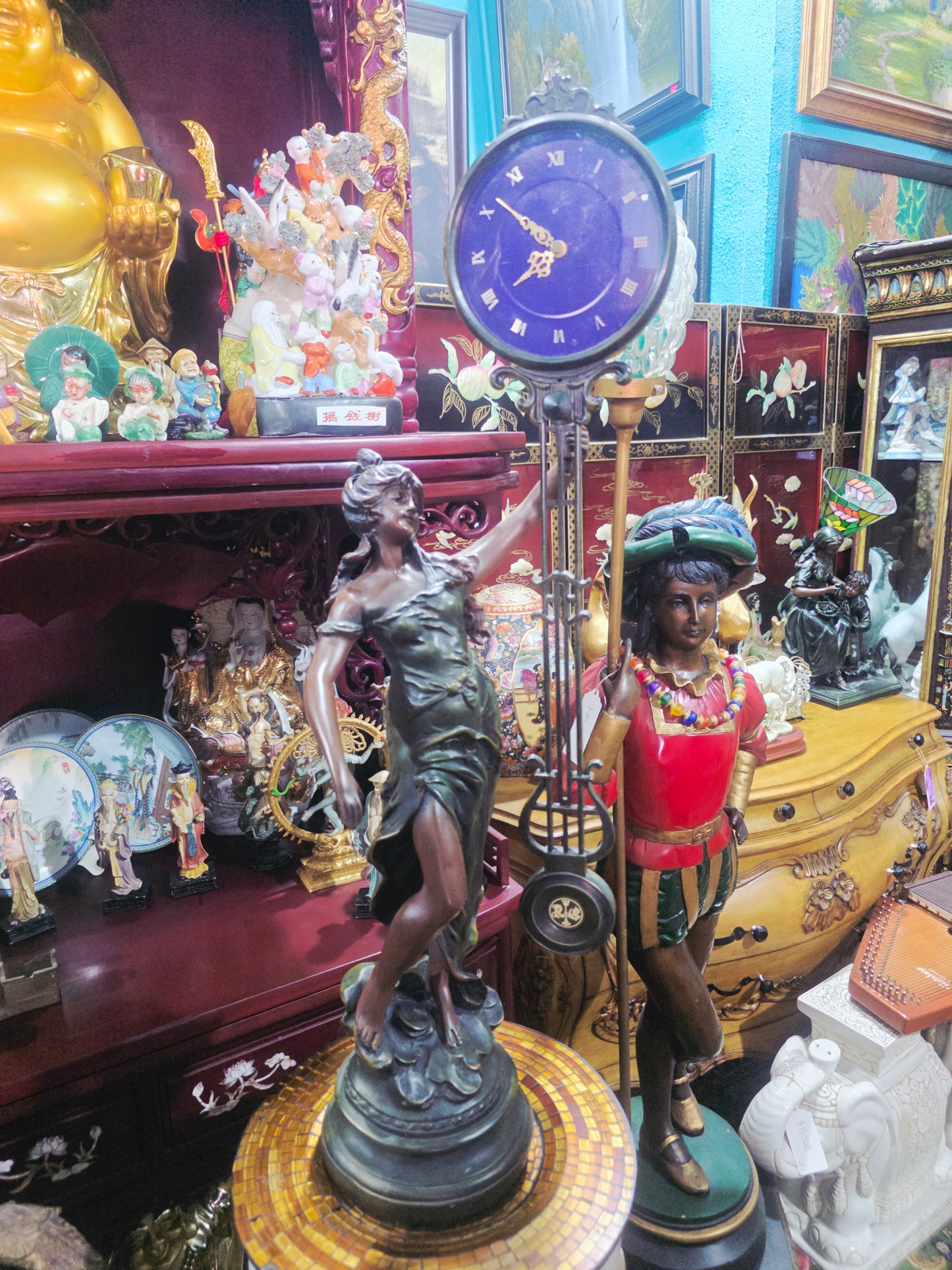 Reloj de Mesa Figural Francés – Estilo C. Moreau 🕰️