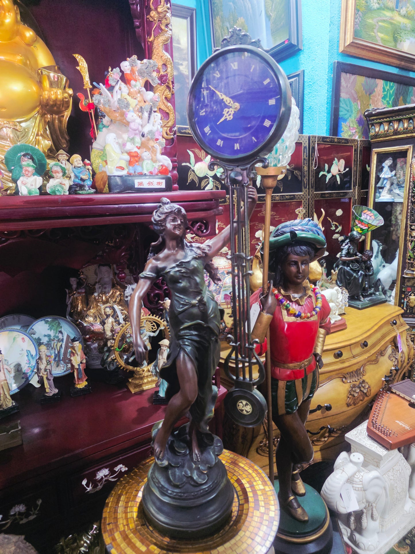 Reloj de Mesa Figural Francés – Estilo C. Moreau 🕰️
