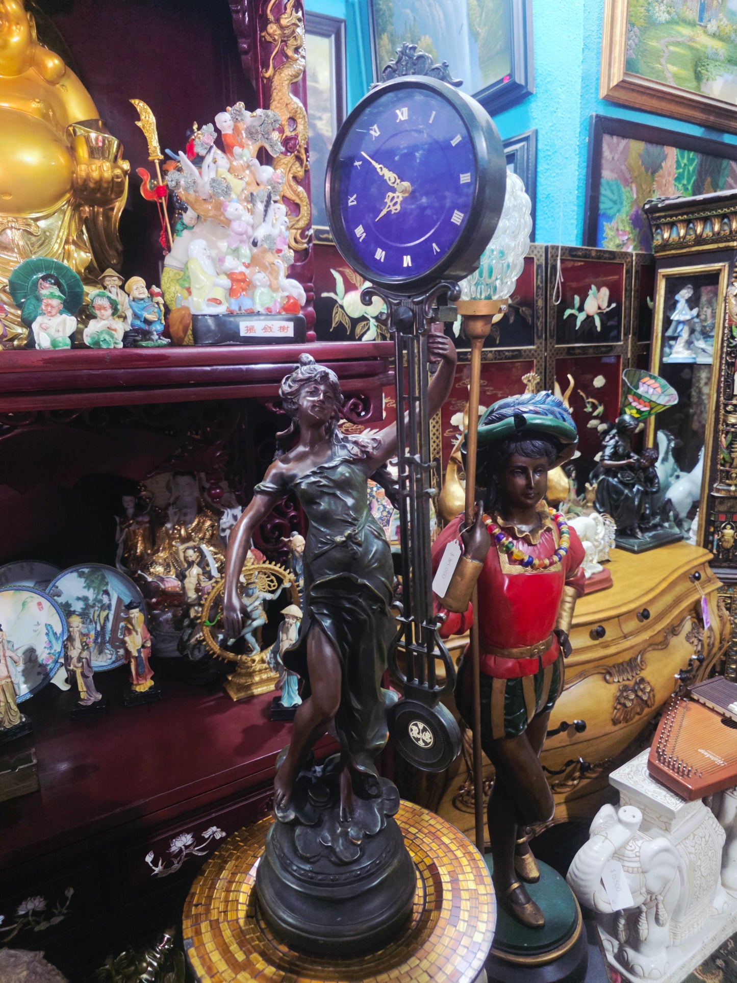 Reloj de Mesa Figural Francés – Estilo C. Moreau 🕰️