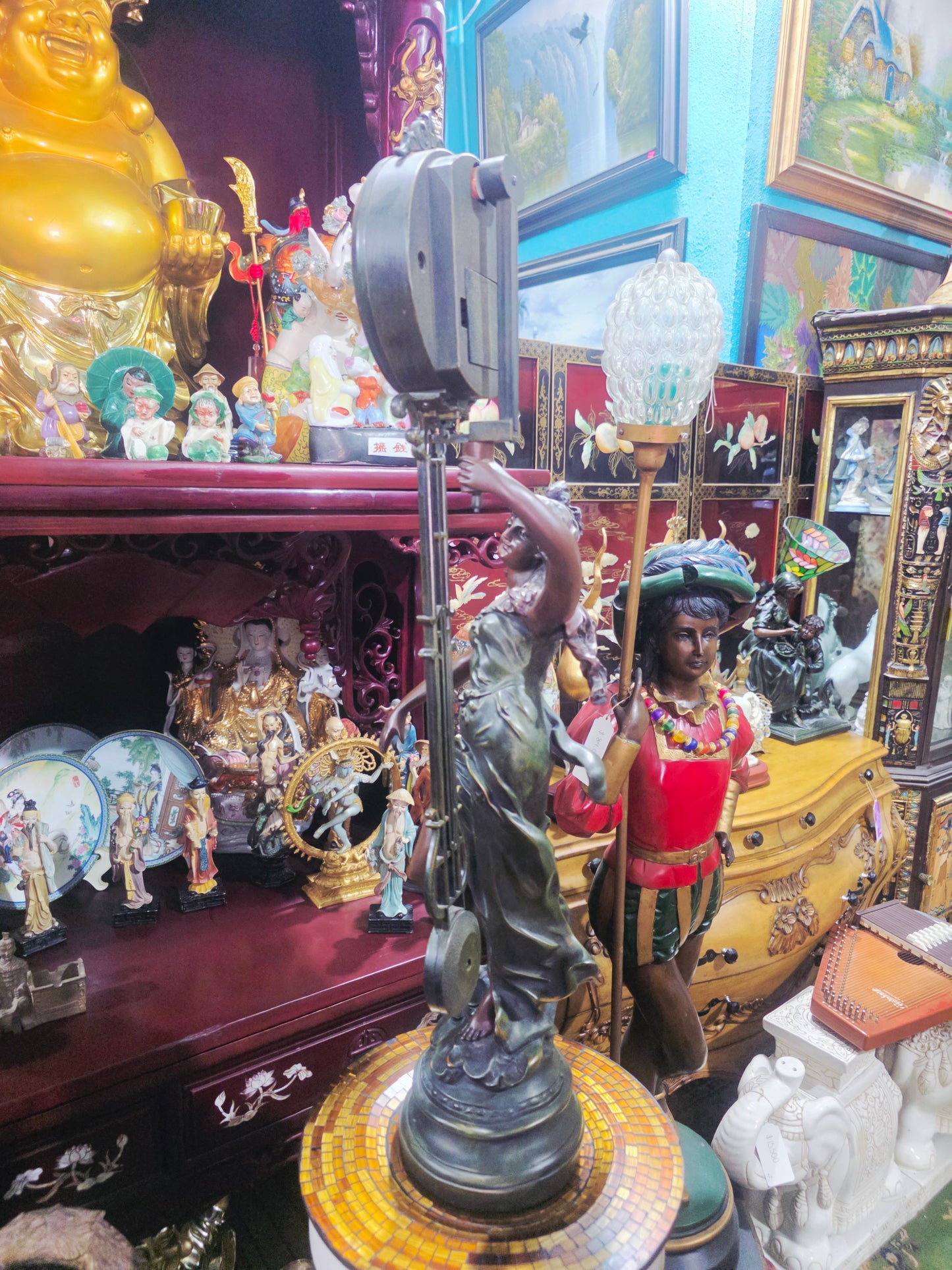 Reloj de Mesa Figural Francés – Estilo C. Moreau 🕰️