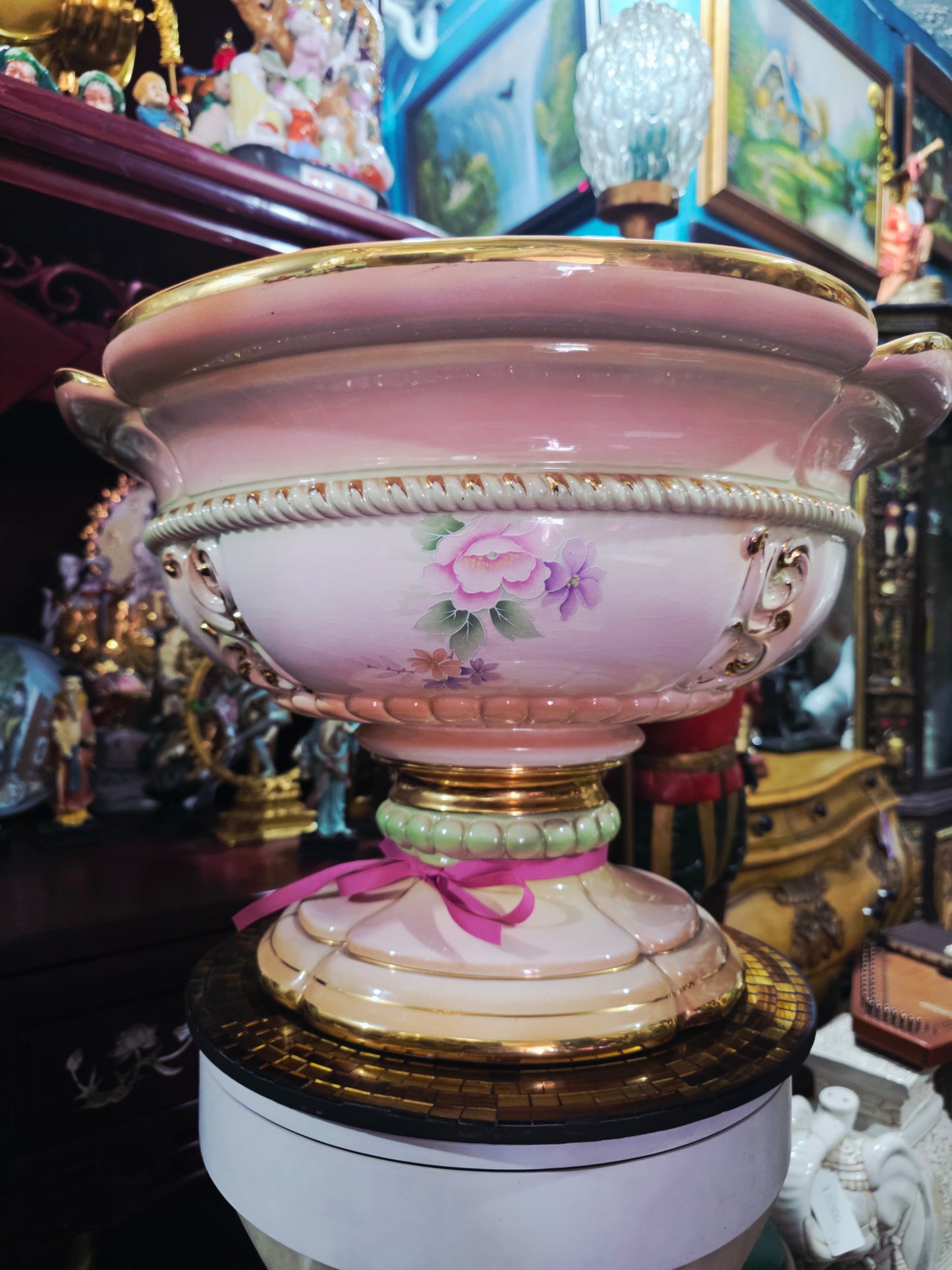Fine Porcelain Fruit Bowl – L. Goruzou, Nove Italia 🌸🏺