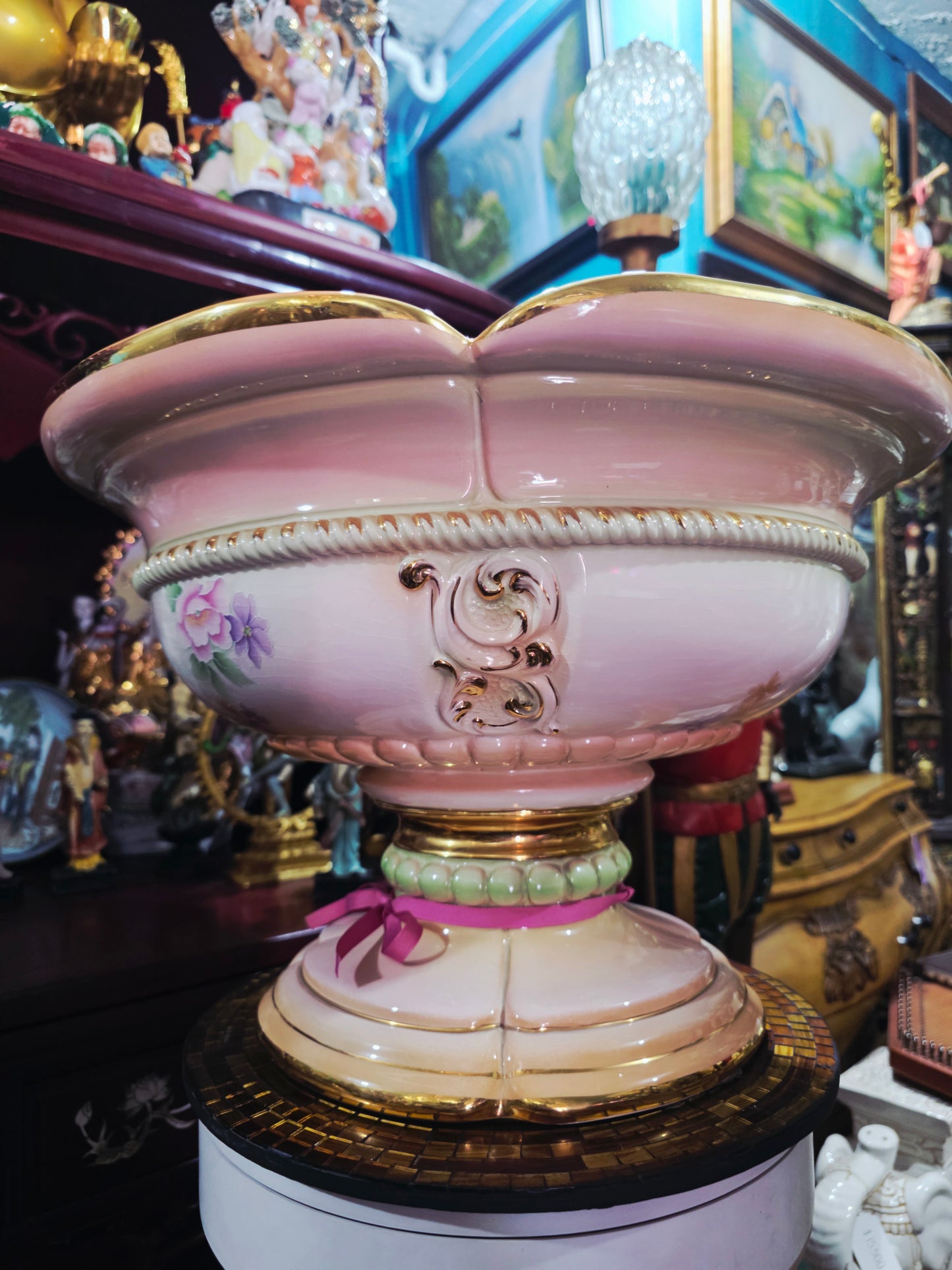 Fine Porcelain Fruit Bowl – L. Goruzou, Nove Italia 🌸🏺