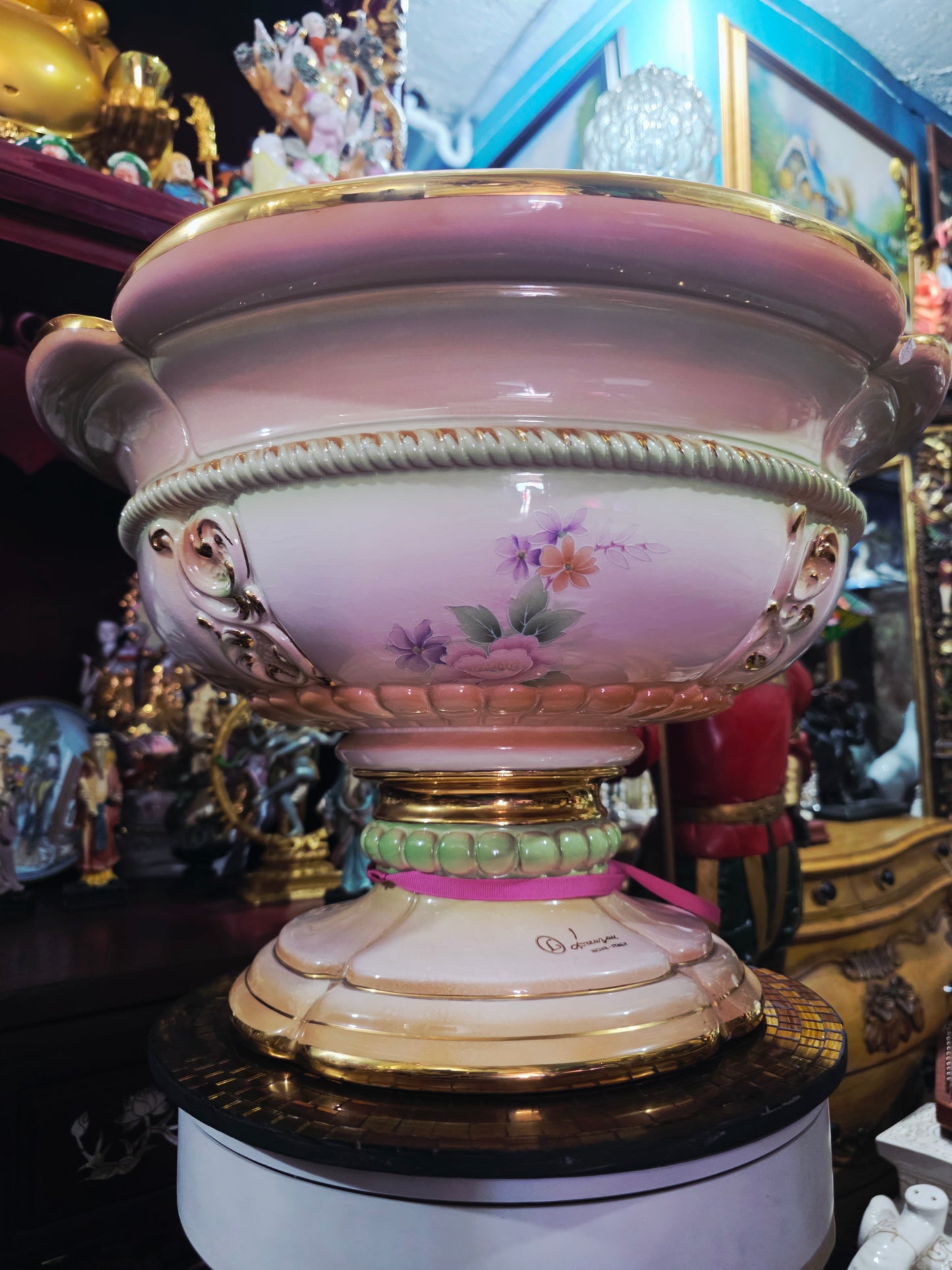 Fine Porcelain Fruit Bowl – L. Goruzou, Nove Italia 🌸🏺