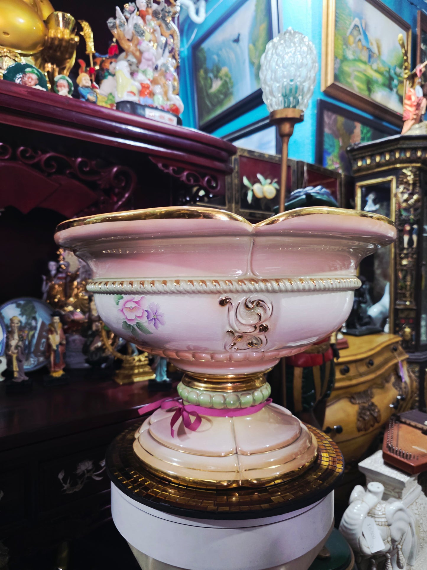 Fine Porcelain Fruit Bowl – L. Goruzou, Nove Italia 🌸🏺