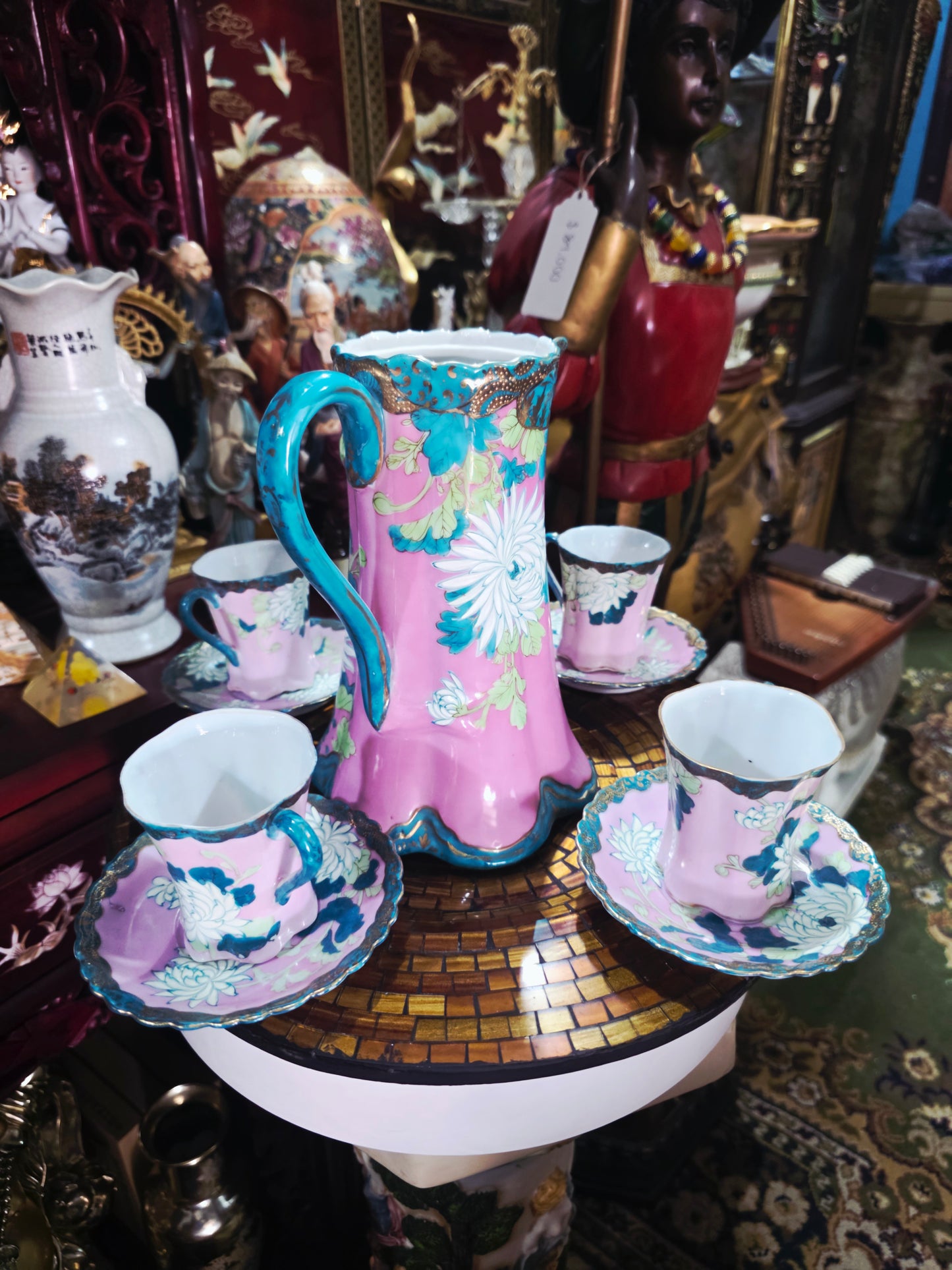 Fine Porcelain Chocolate Set – Victorian / Belle Epoque Style 🌸🏺