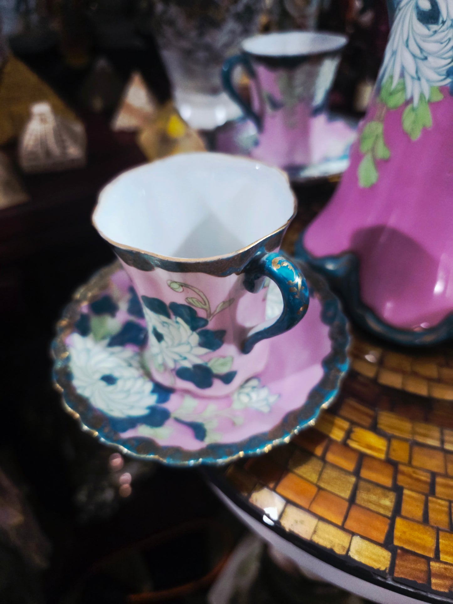 Fine Porcelain Chocolate Set – Victorian / Belle Epoque Style 🌸🏺