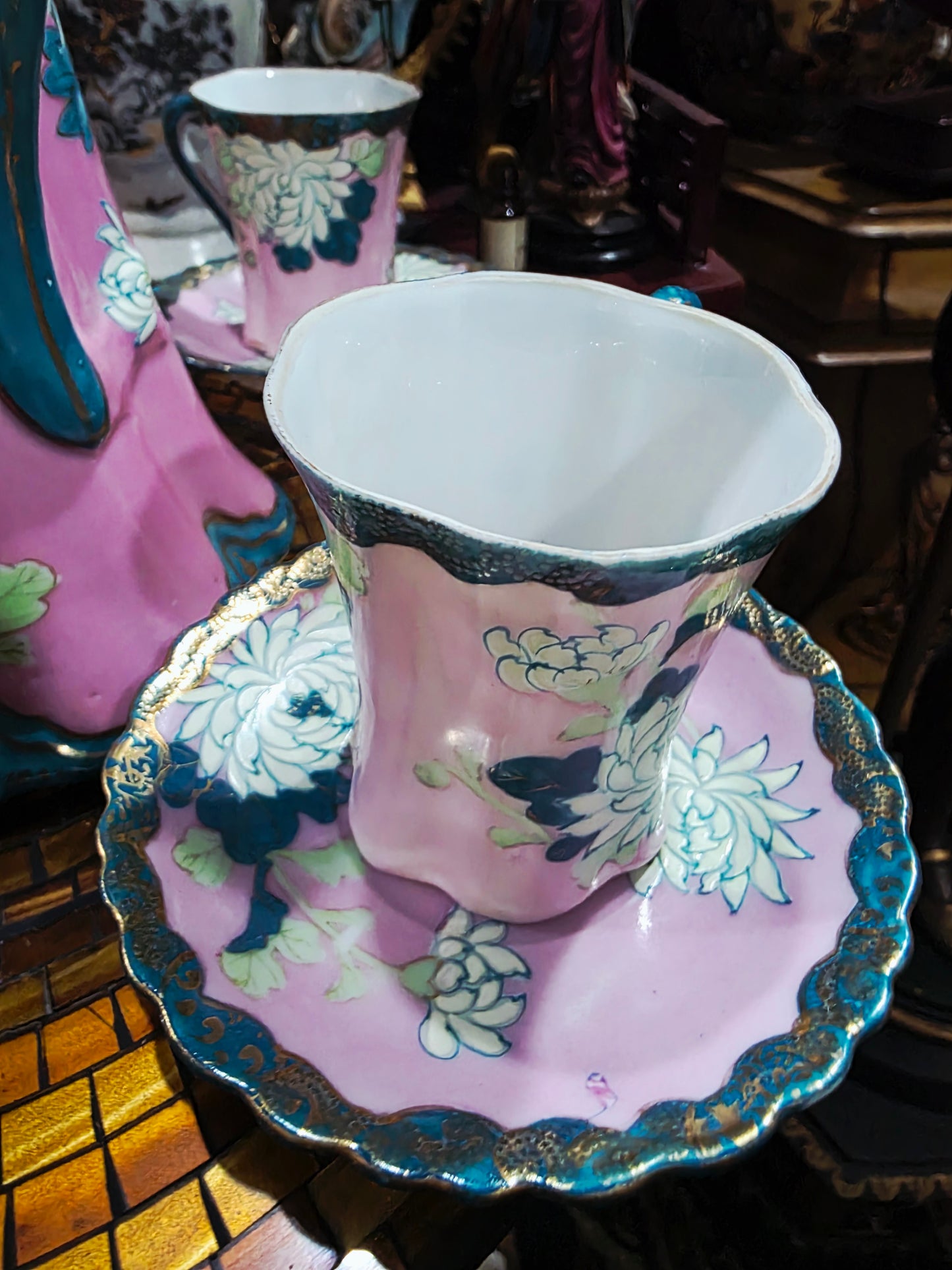 Fine Porcelain Chocolate Set – Victorian / Belle Epoque Style 🌸🏺
