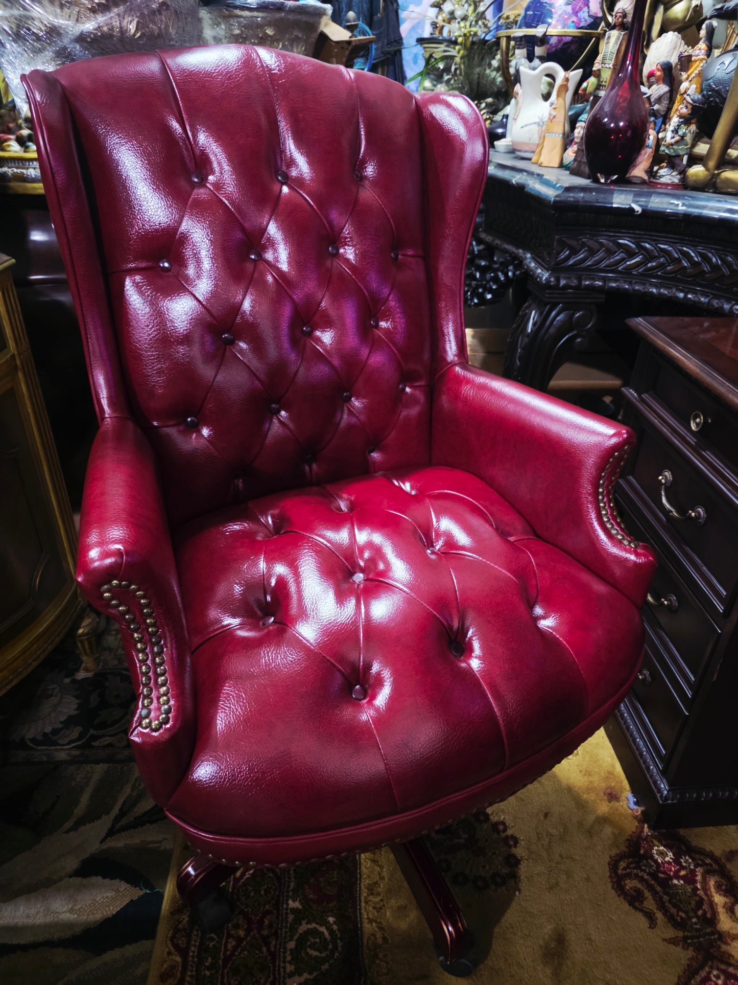 Chesterfield Style Quilted Faux Leather Executive Chair🌿