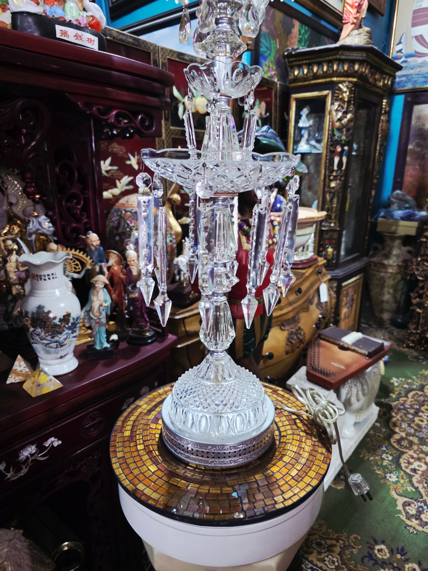 Pair of Lamps with Crystal Decorations 🪙✨🌸