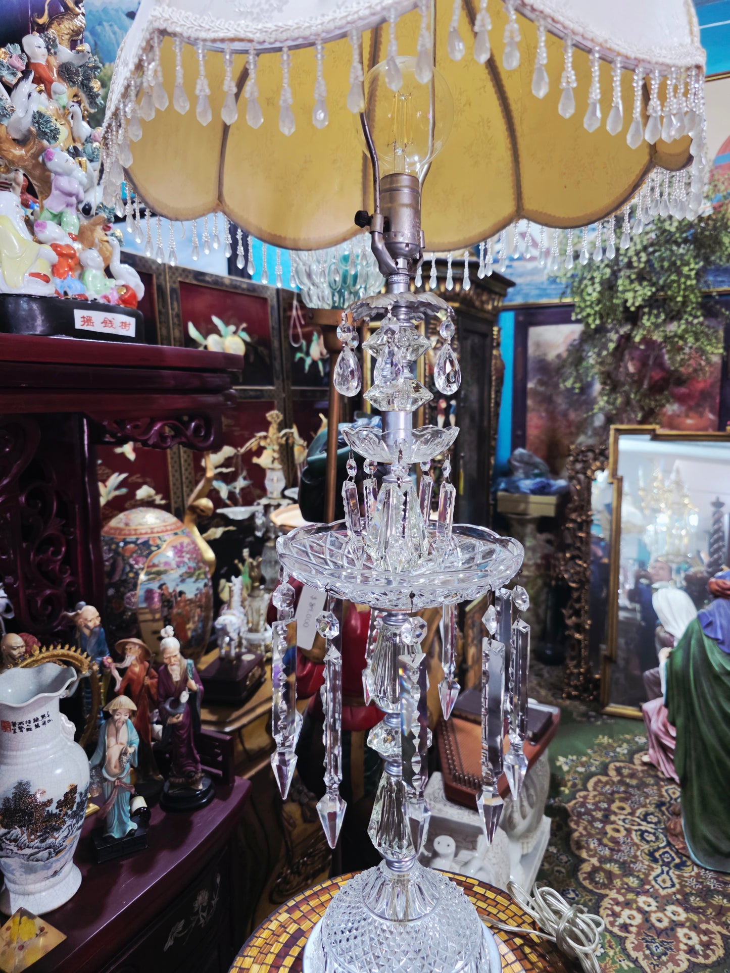 Pair of Lamps with Crystal Decorations 🪙✨🌸