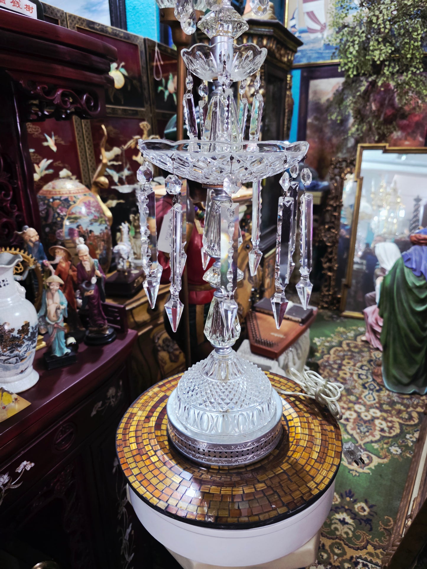 Pair of Lamps with Crystal Decorations 🪙✨🌸