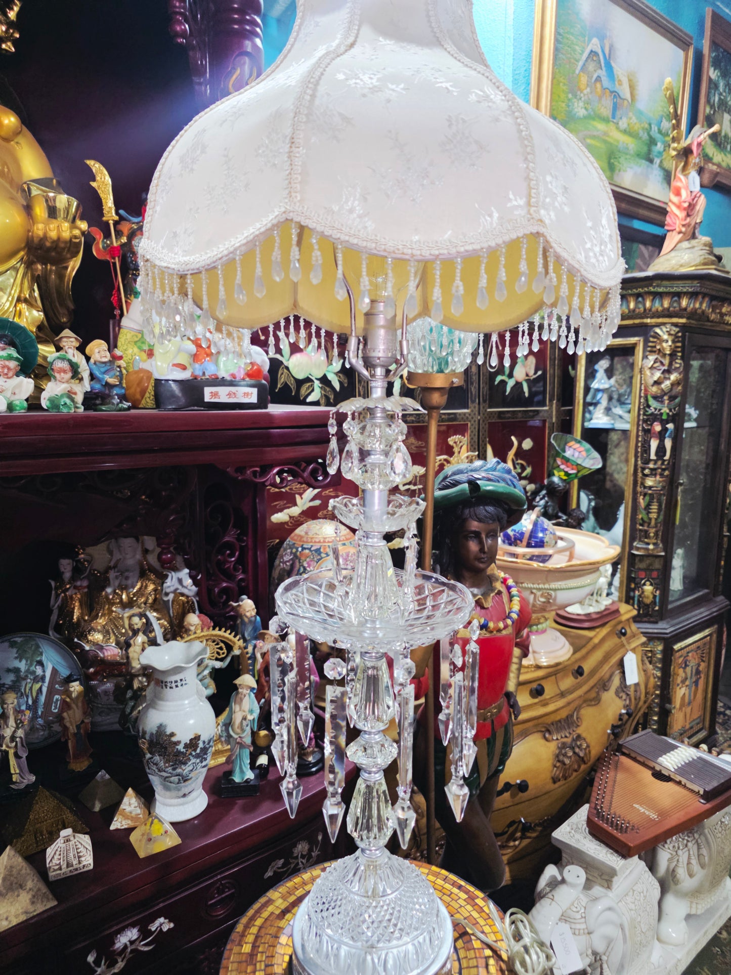 Pair of Lamps with Crystal Decorations 🪙✨🌸
