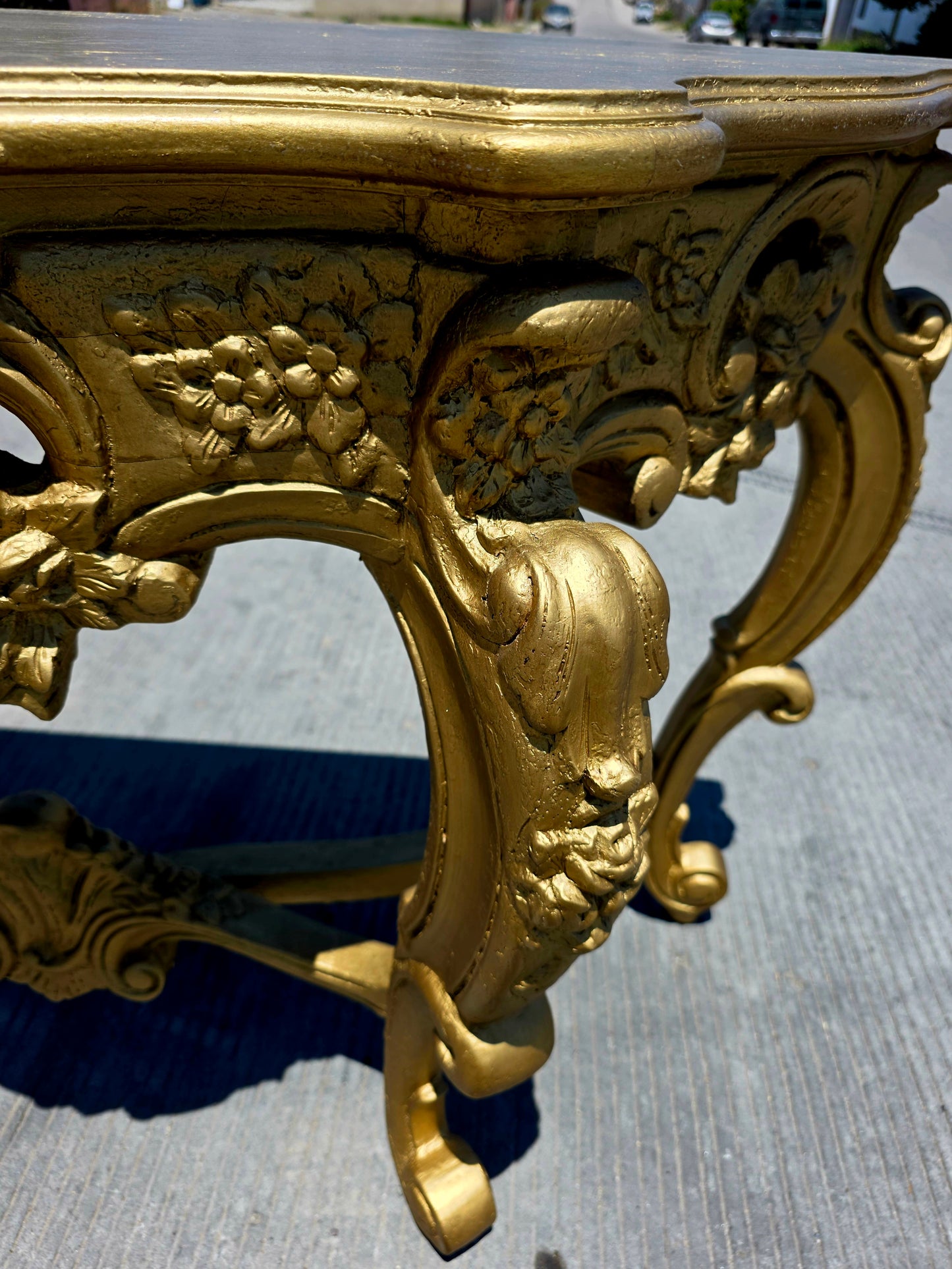 Credenza with Mirror – Aged Gold 🪞🏛️🌿