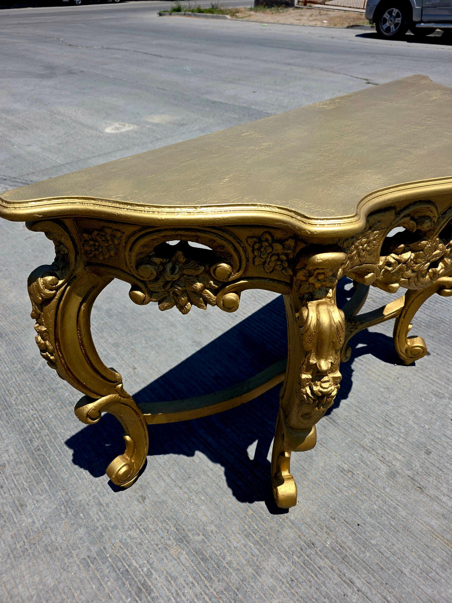 Credenza with Mirror – Aged Gold 🪞🏛️🌿
