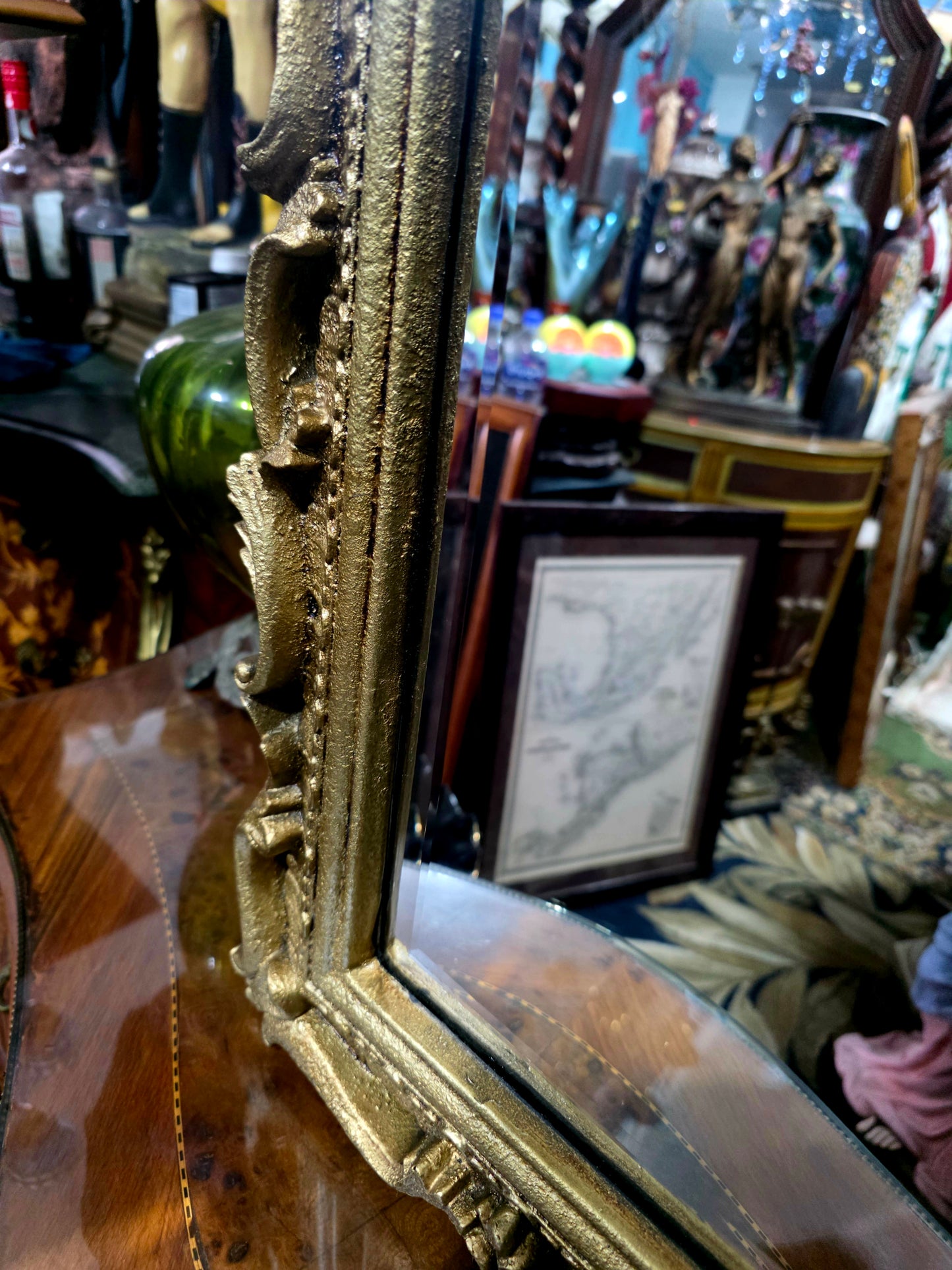 Credenza with Mirror – Aged Gold 🪞🏛️🌿