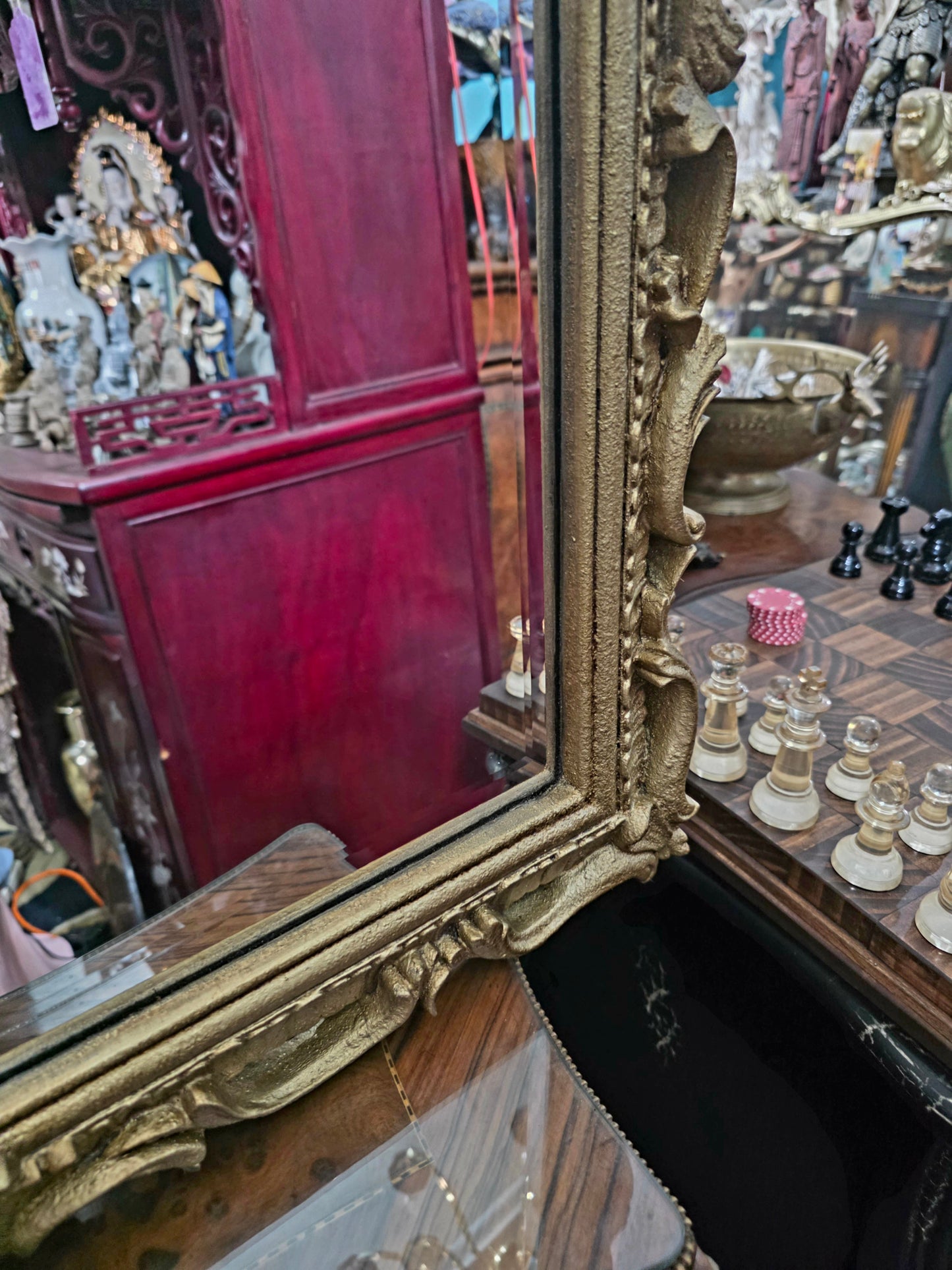 Credenza with Mirror – Aged Gold 🪞🏛️🌿