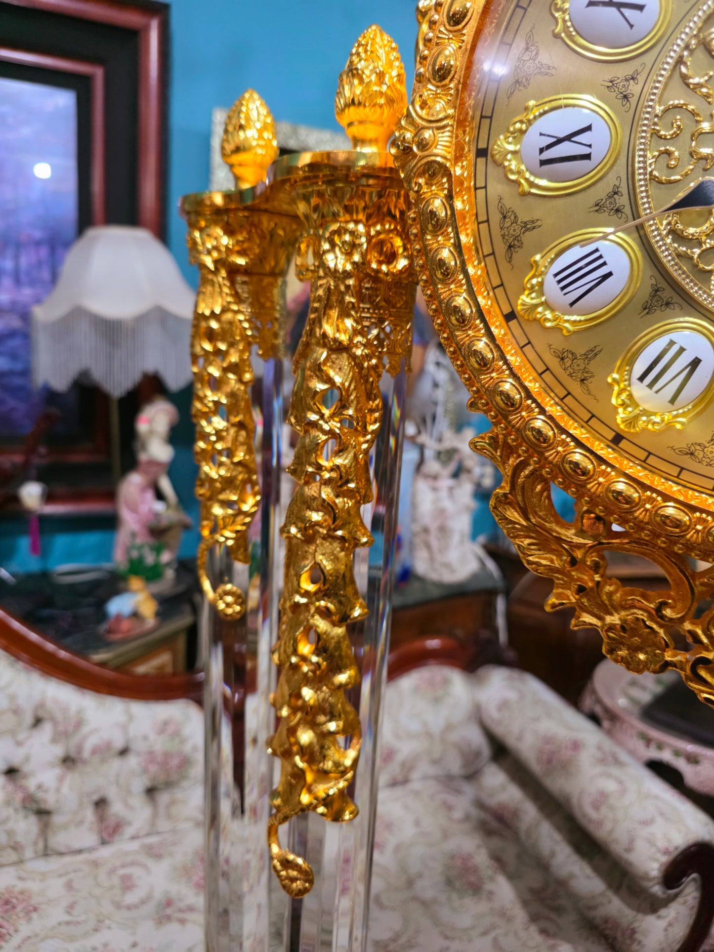 🕰️ Reloj de Pie Homey Designs Inc. – Laton Dorado con Melodias