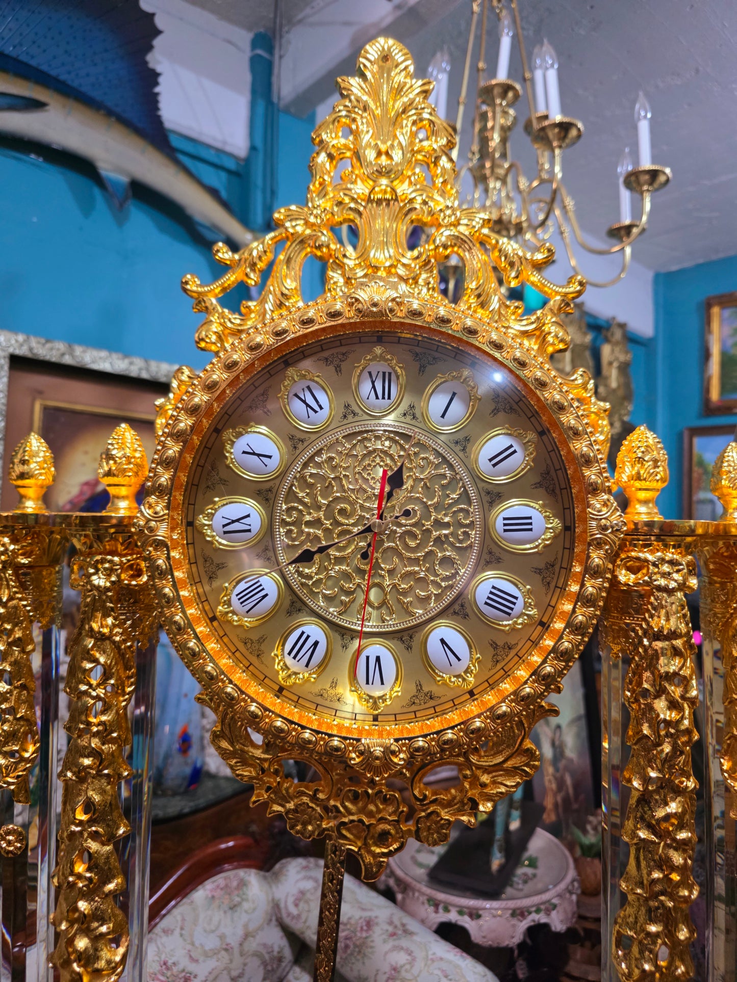 🕰️ Reloj de Pie Homey Designs Inc. – Laton Dorado con Melodias
