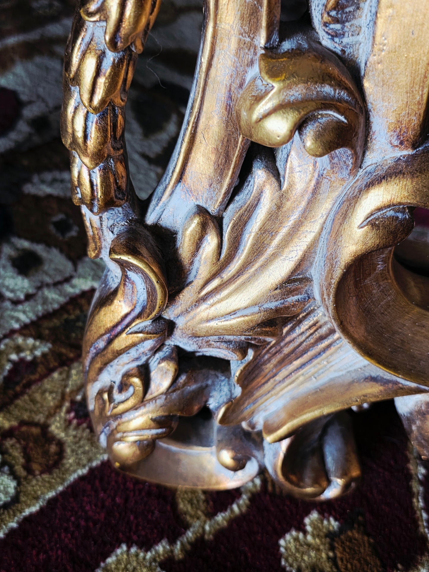 Espejo Barroco/Rococo Revival en Hoja de Oro – Artesanía en Madera🌸🌿🪞