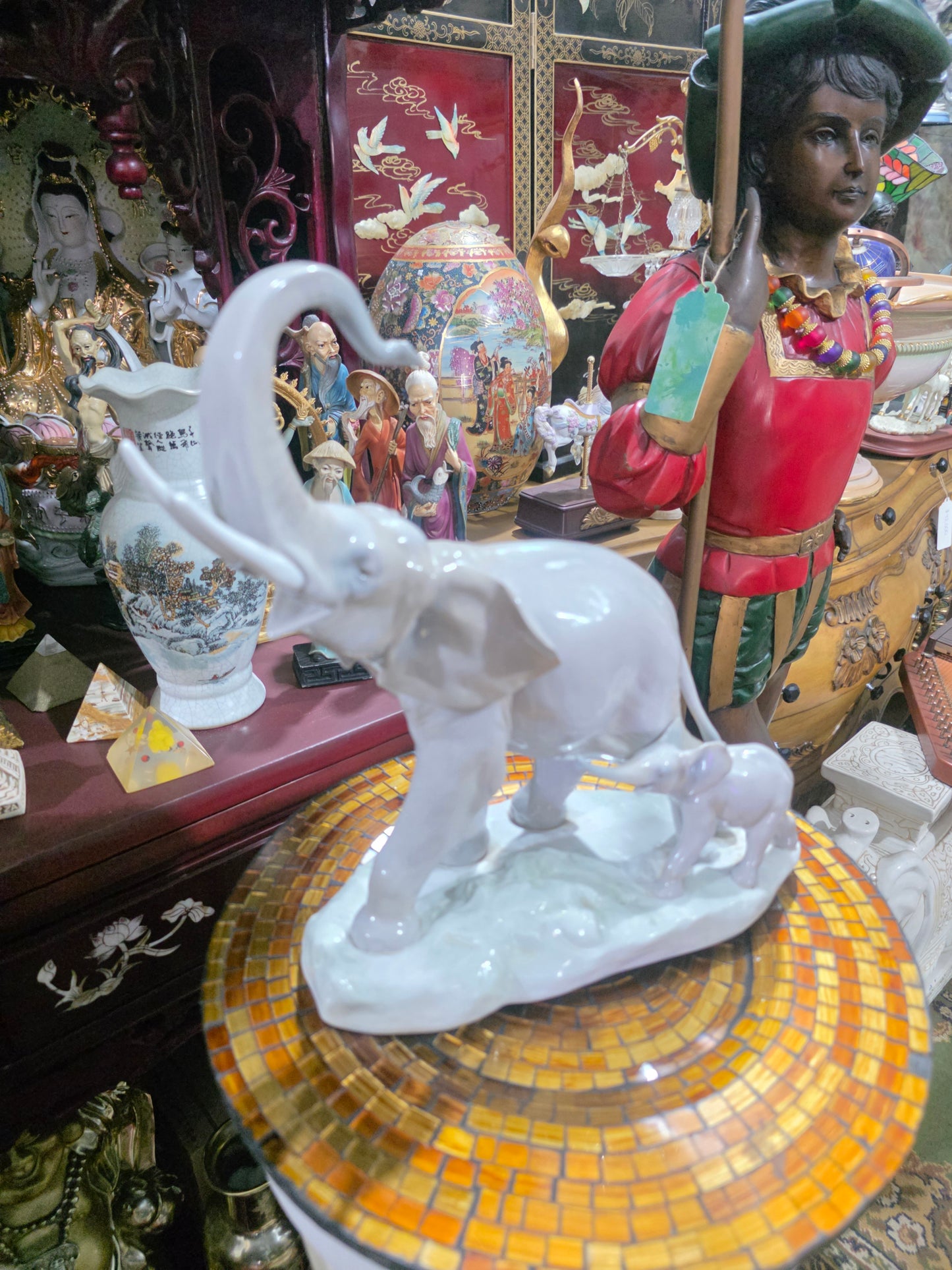 Lladró “Elephants with Calf🌿Lladro 01001151 | Release year: 1971 🐘🌿🐘