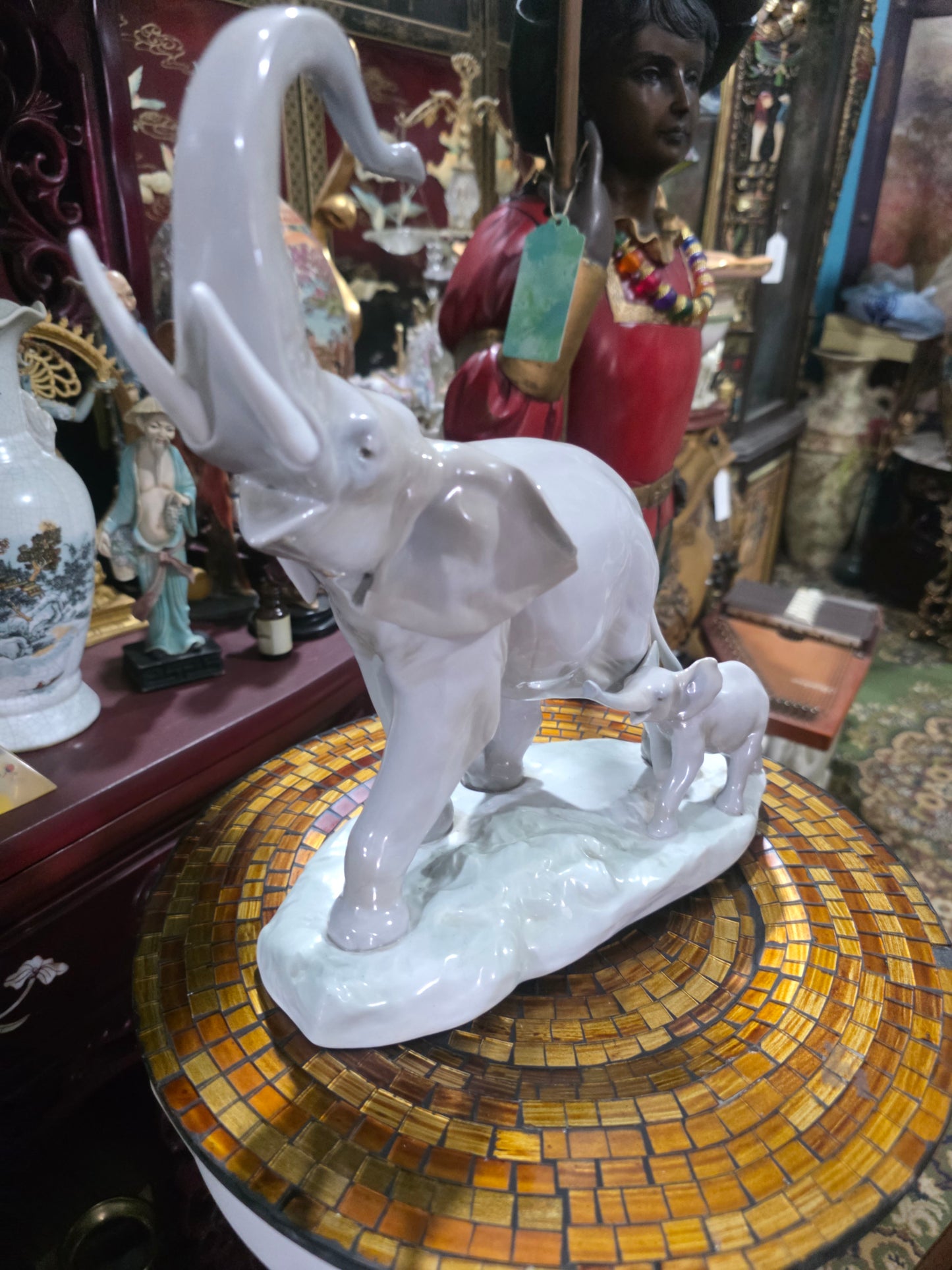 Lladró “Elephants with Calf🌿Lladro 01001151 | Release year: 1971 🐘🌿🐘