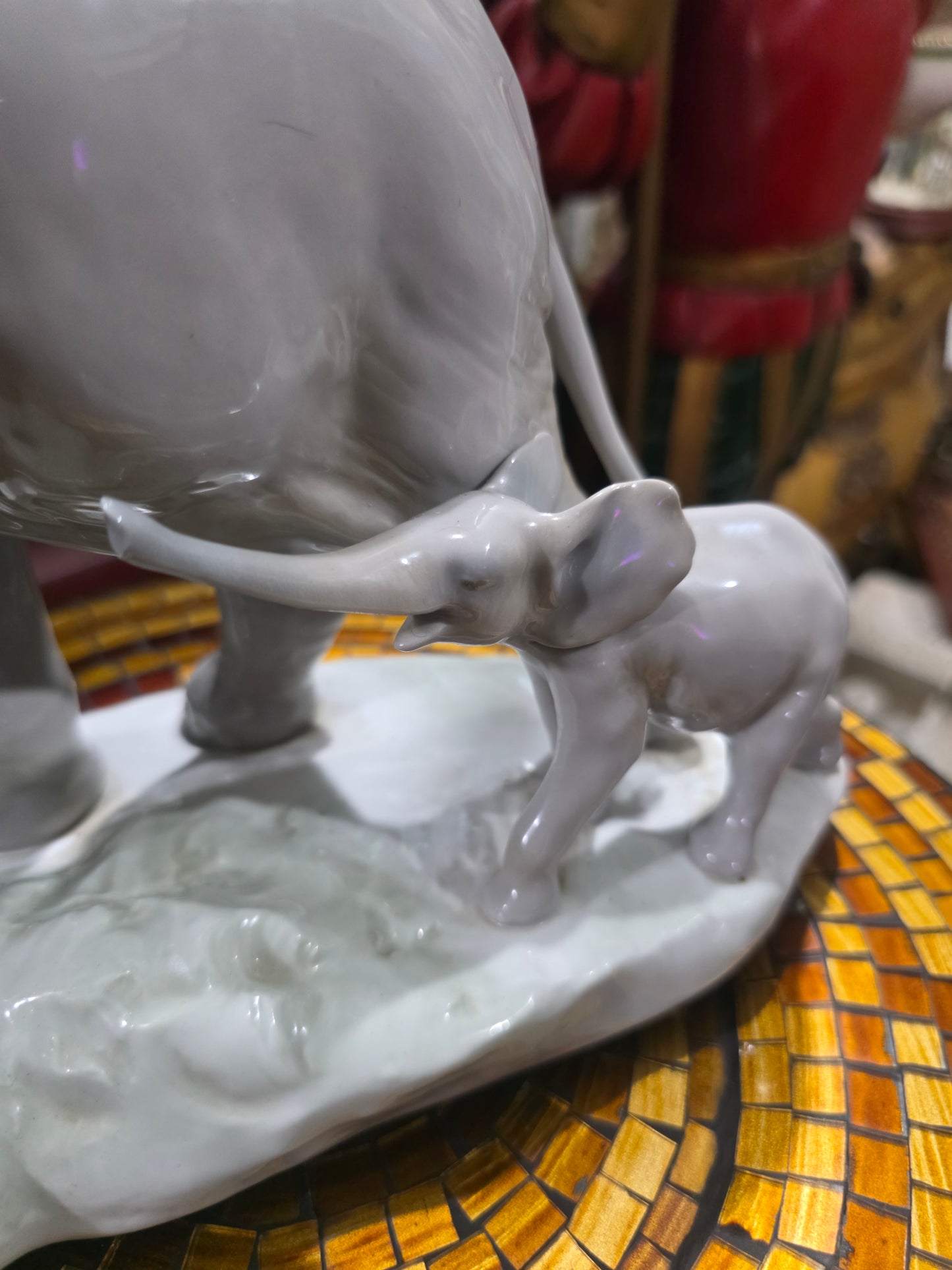 Lladró “Elephants with Calf🌿Lladro 01001151 | Release year: 1971 🐘🌿🐘
