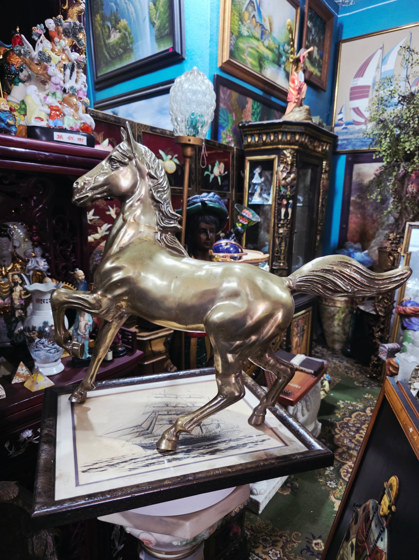 Escultura de Caballo en Bronce Solido 🐎