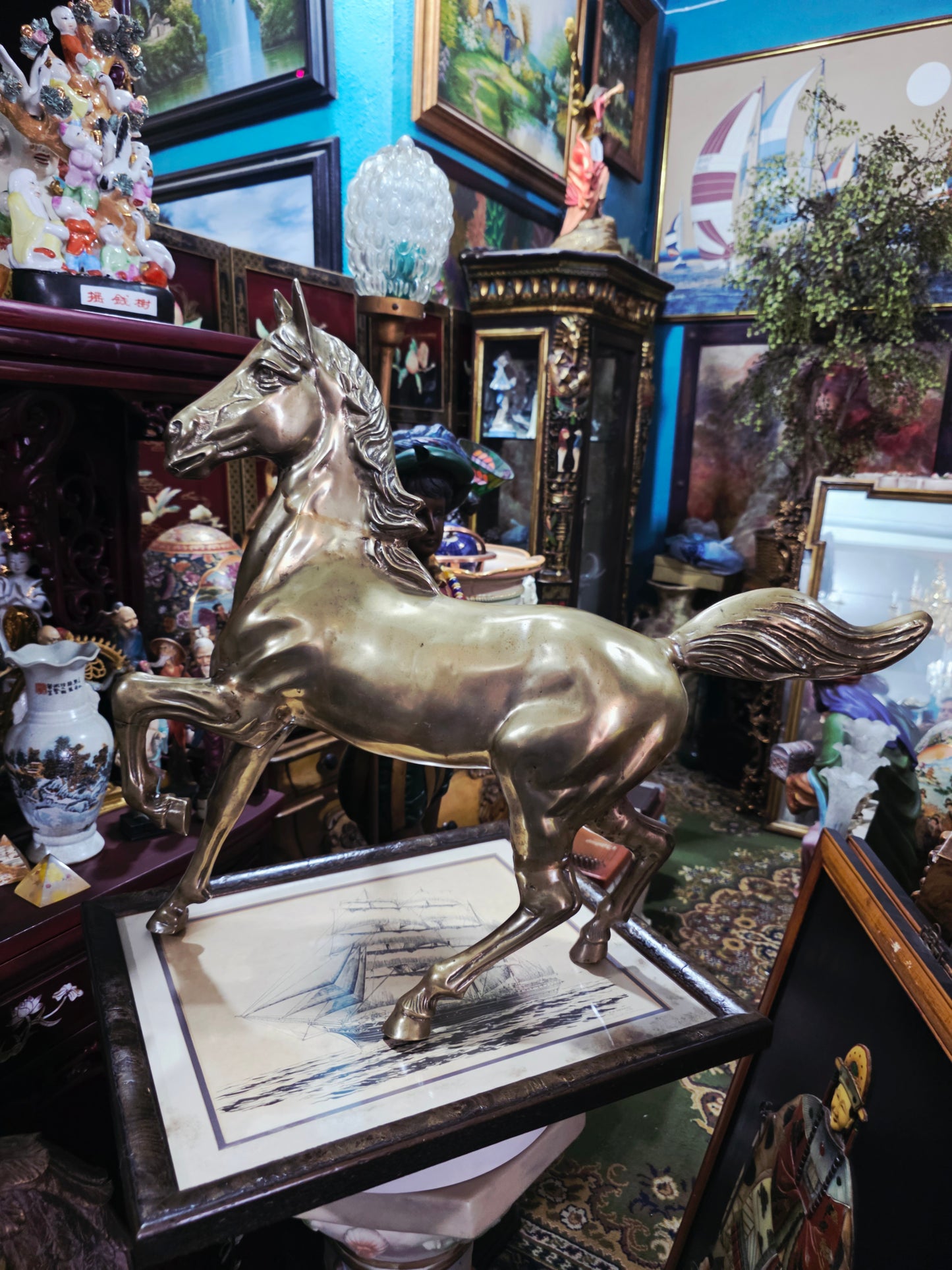 Escultura de Caballo en Bronce Solido 🐎