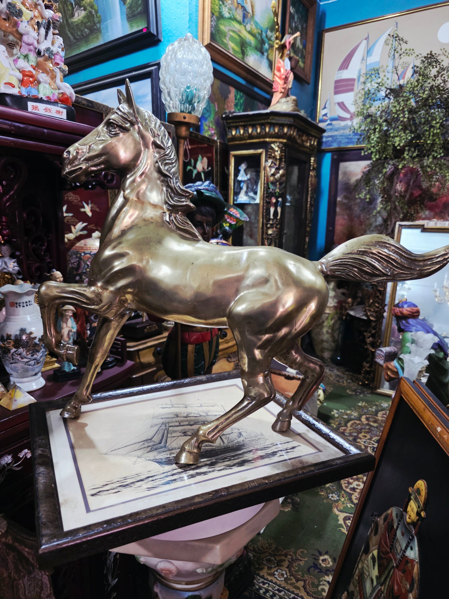 Escultura de Caballo en Bronce Solido 🐎
