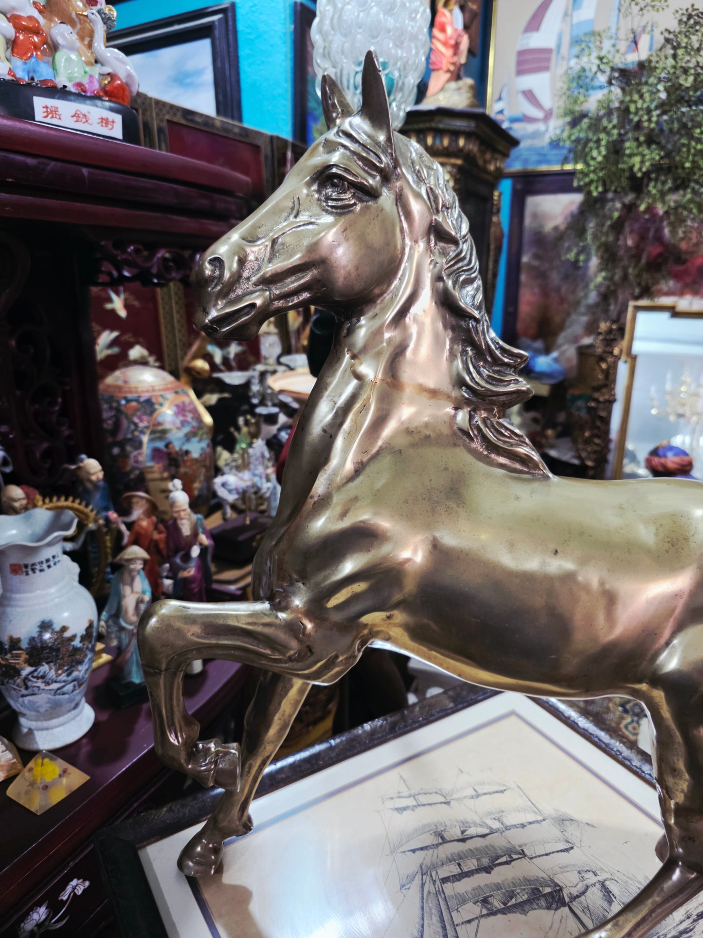 Escultura de Caballo en Bronce Solido 🐎