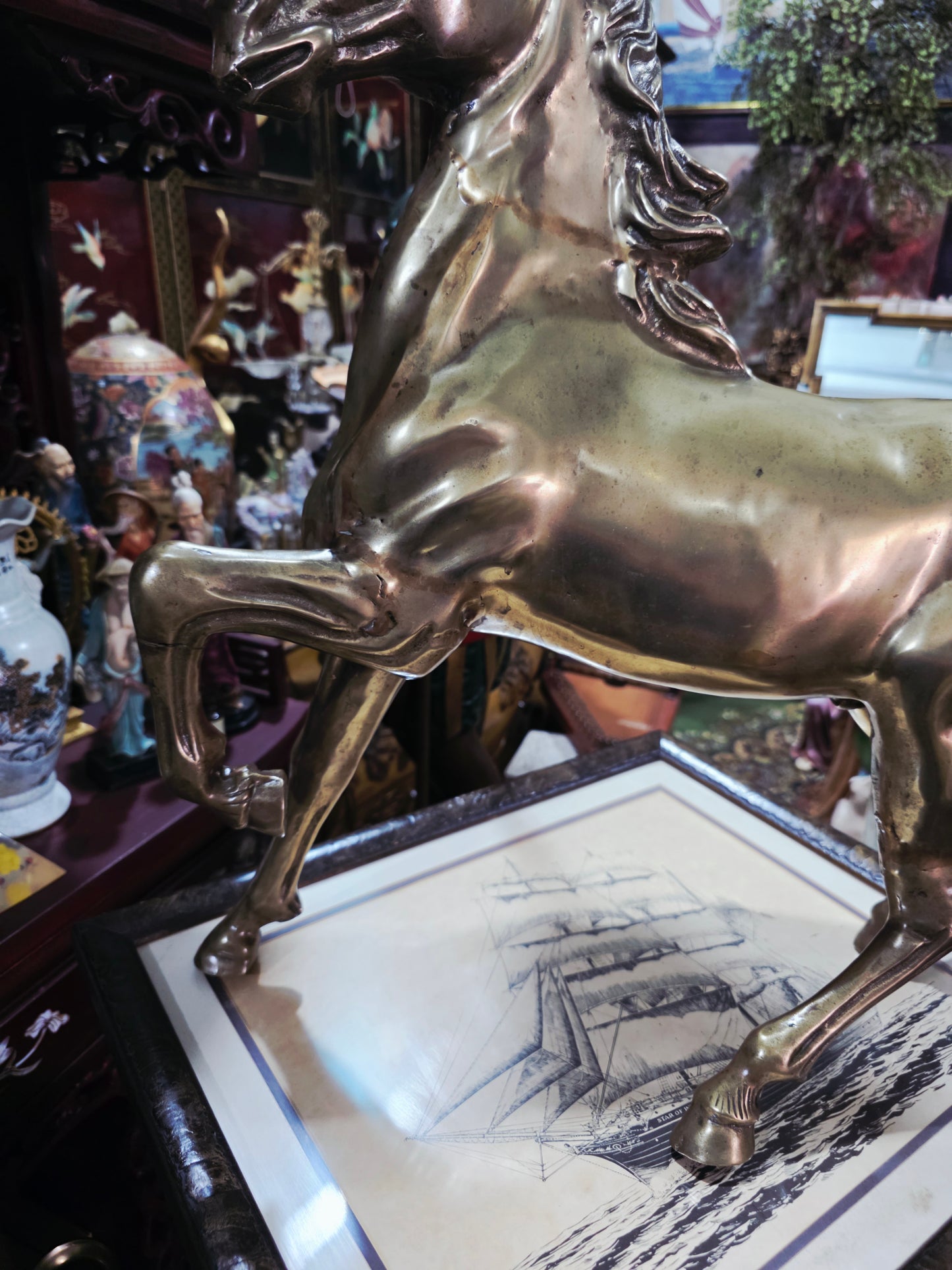 Escultura de Caballo en Bronce Solido 🐎