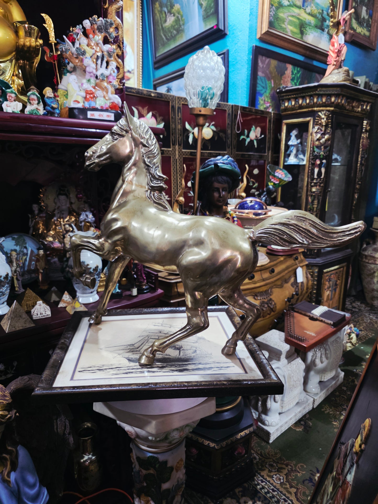 Escultura de Caballo en Bronce Solido 🐎