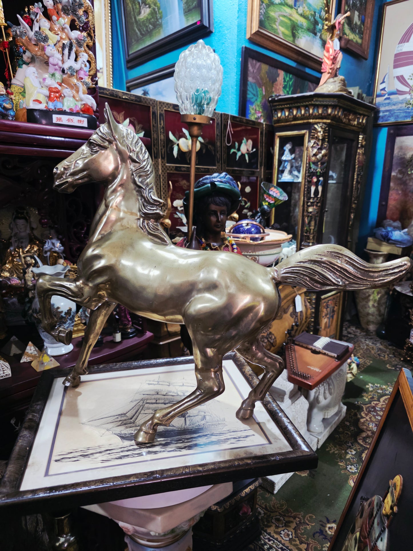 Escultura de Caballo en Bronce Solido 🐎