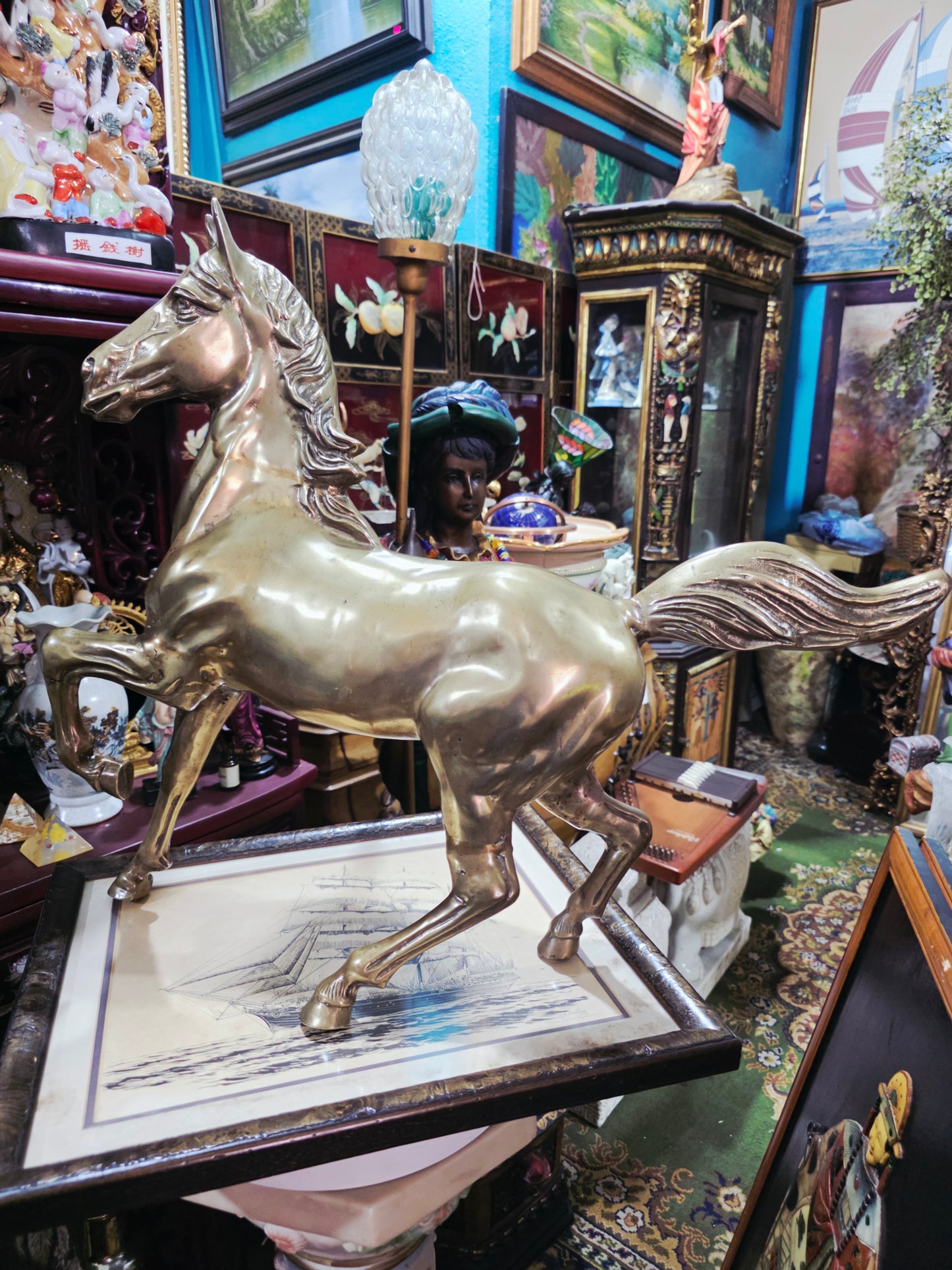 Escultura de Caballo en Bronce Solido 🐎