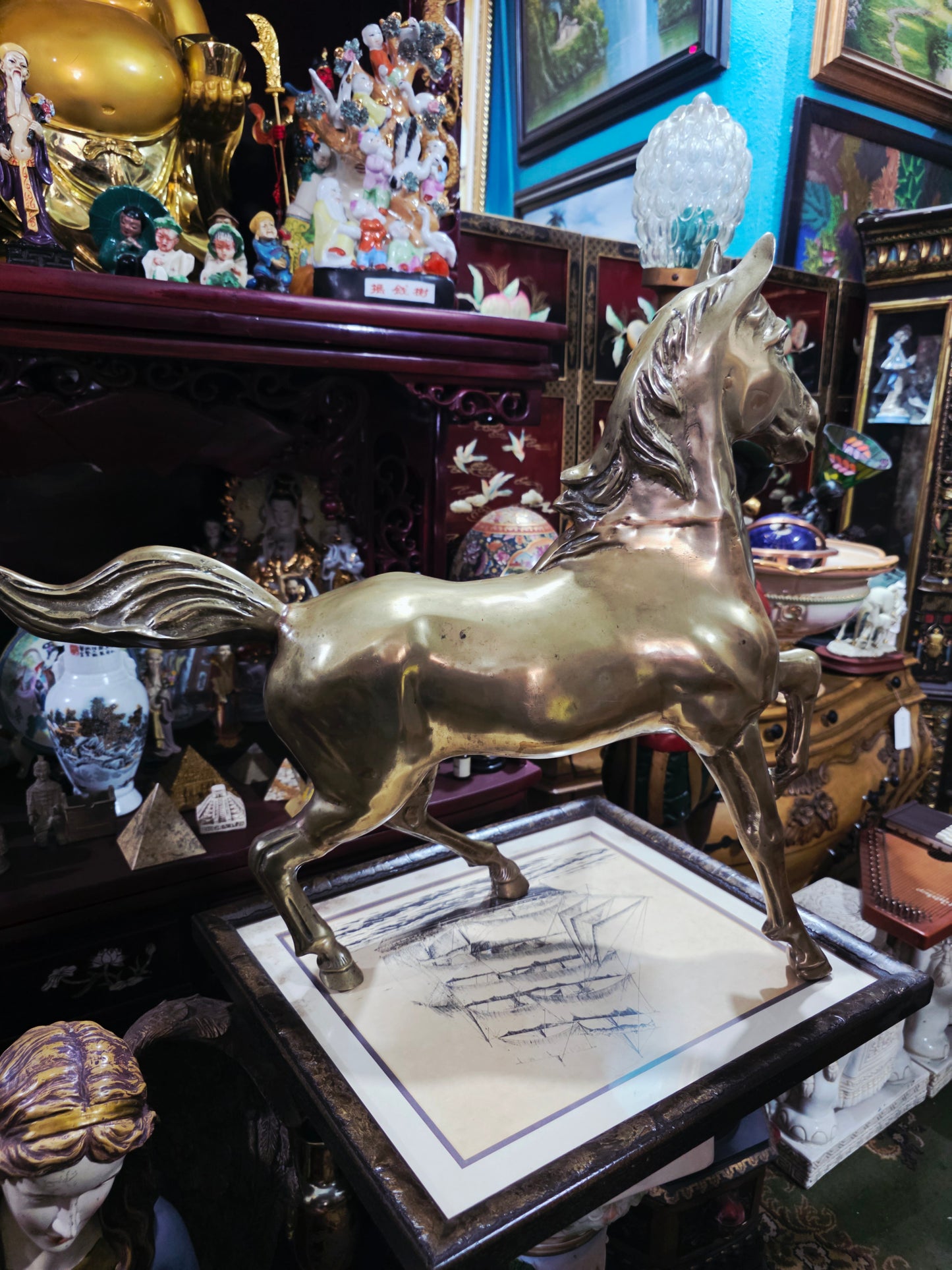 Escultura de Caballo en Bronce Solido 🐎