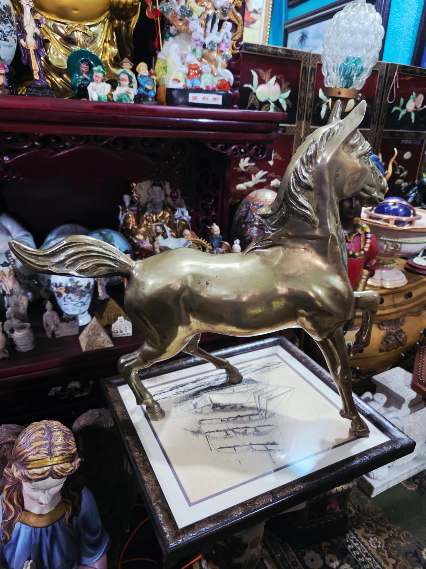 Escultura de Caballo en Bronce Solido 🐎