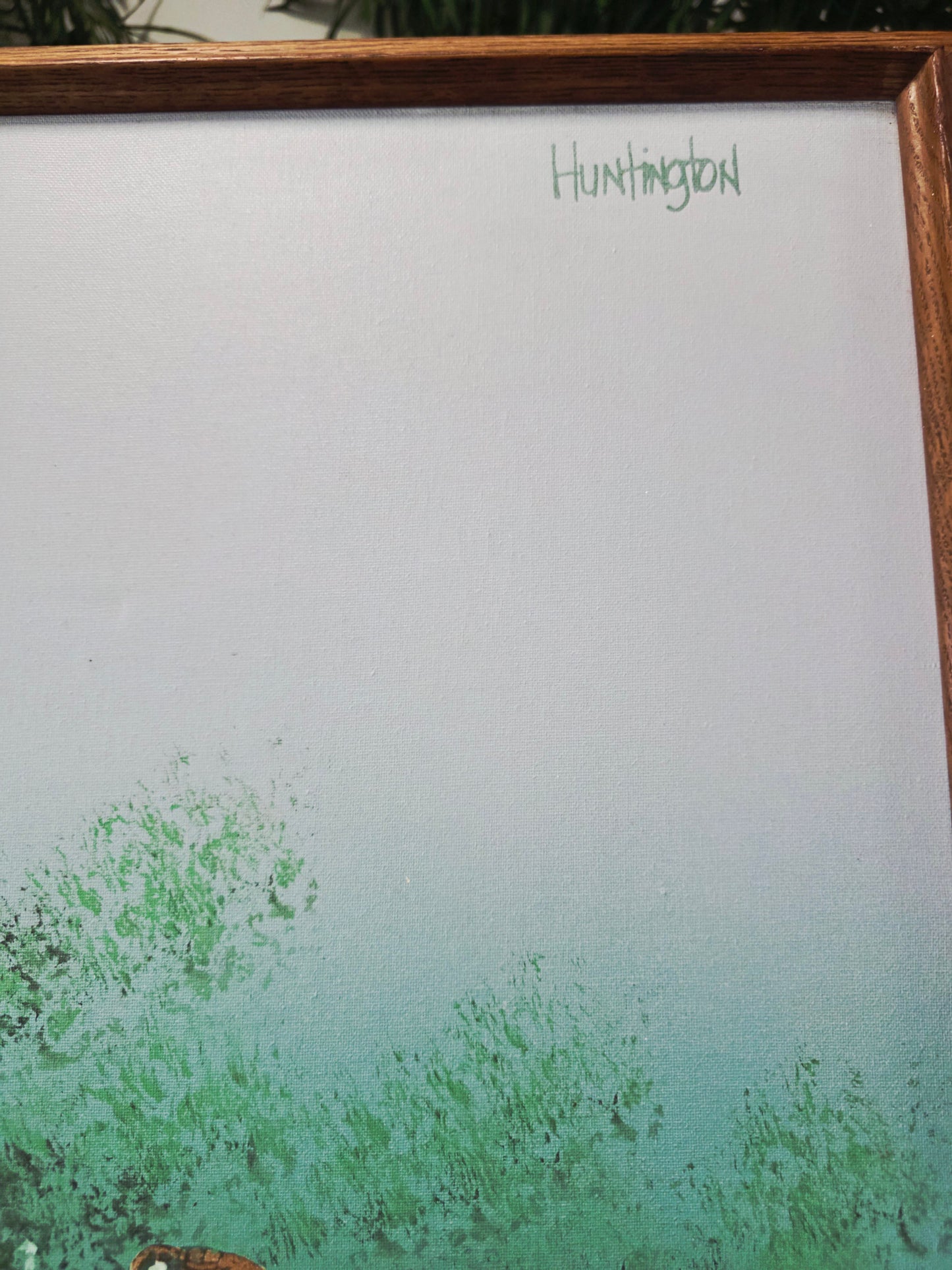 Cuadro al Oleo Firmado – Escena Floral con Carreta Campestre 🌸🌿🖌️