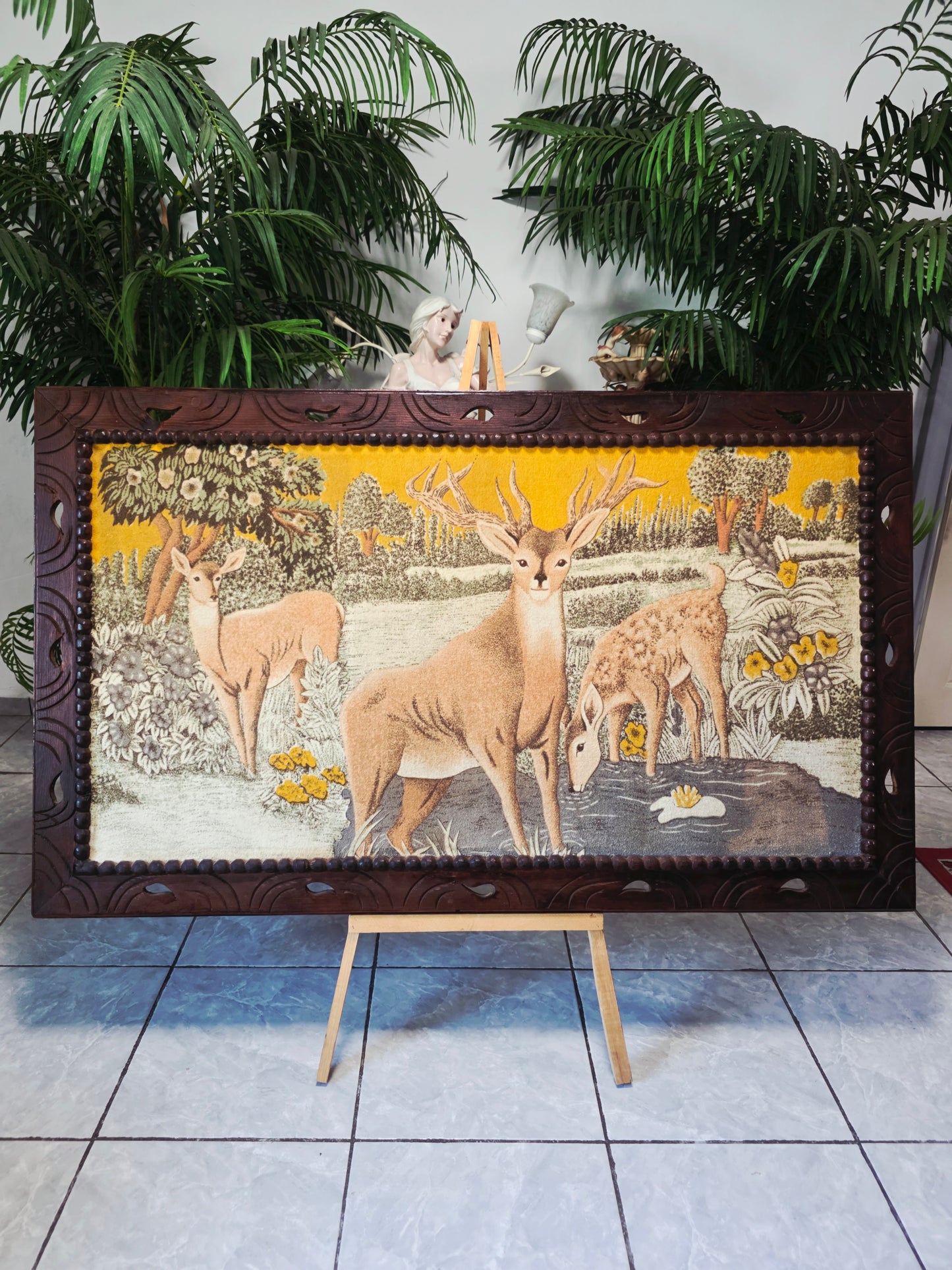 Cuadro en Tela con Escena de Venados – Naturaleza Atemporal 🌿🖌️🎨