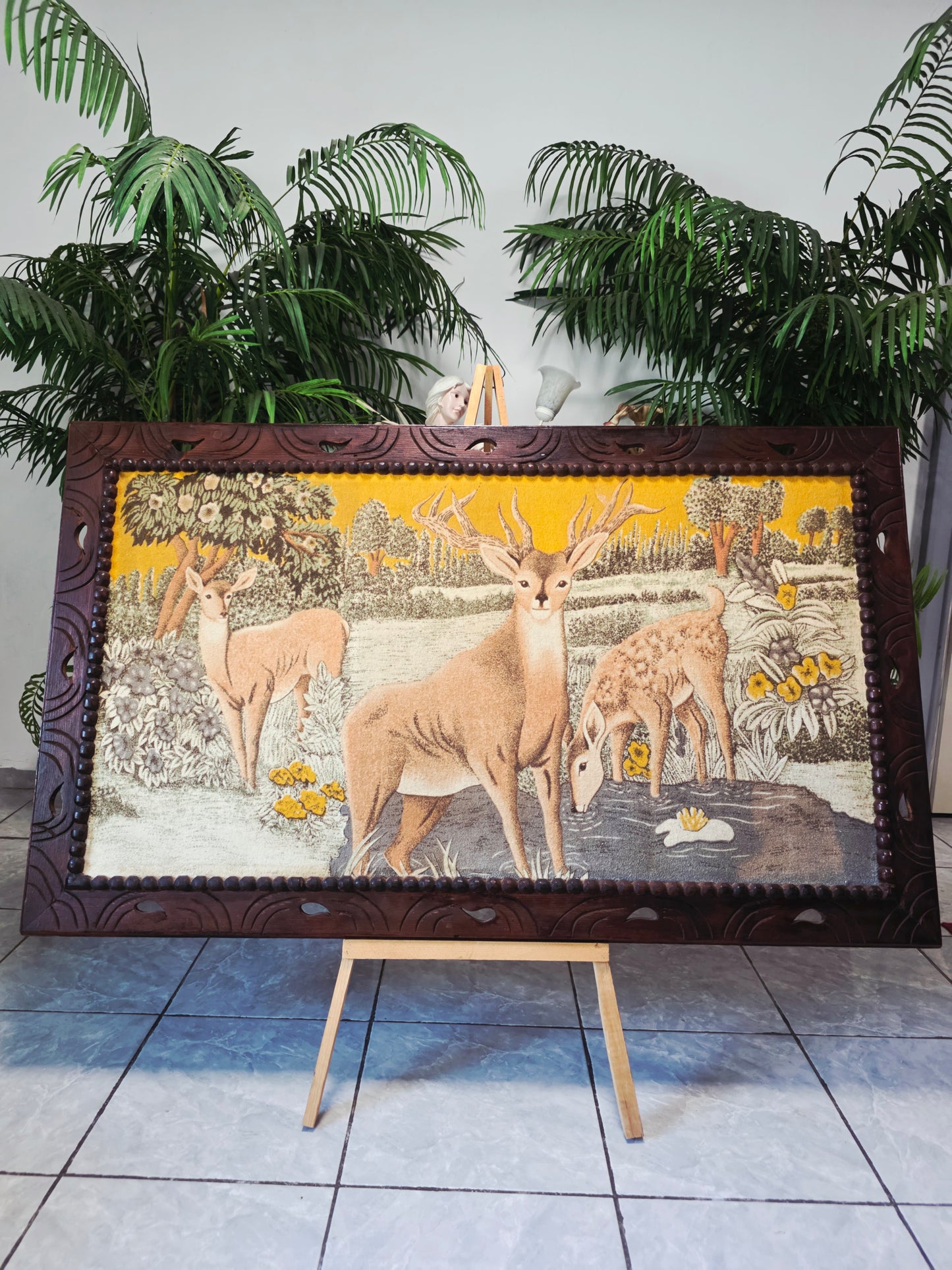 Cuadro en Tela con Escena de Venados – Naturaleza Atemporal 🌿🖌️🎨